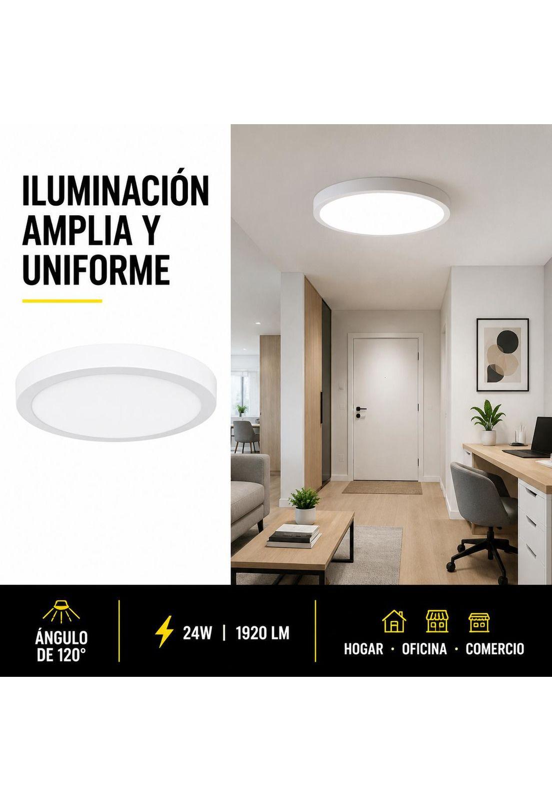 Plafón Led Sobrepuesto 24W CCT Luz Cálida/ Neutra/ Fría 29CM-4