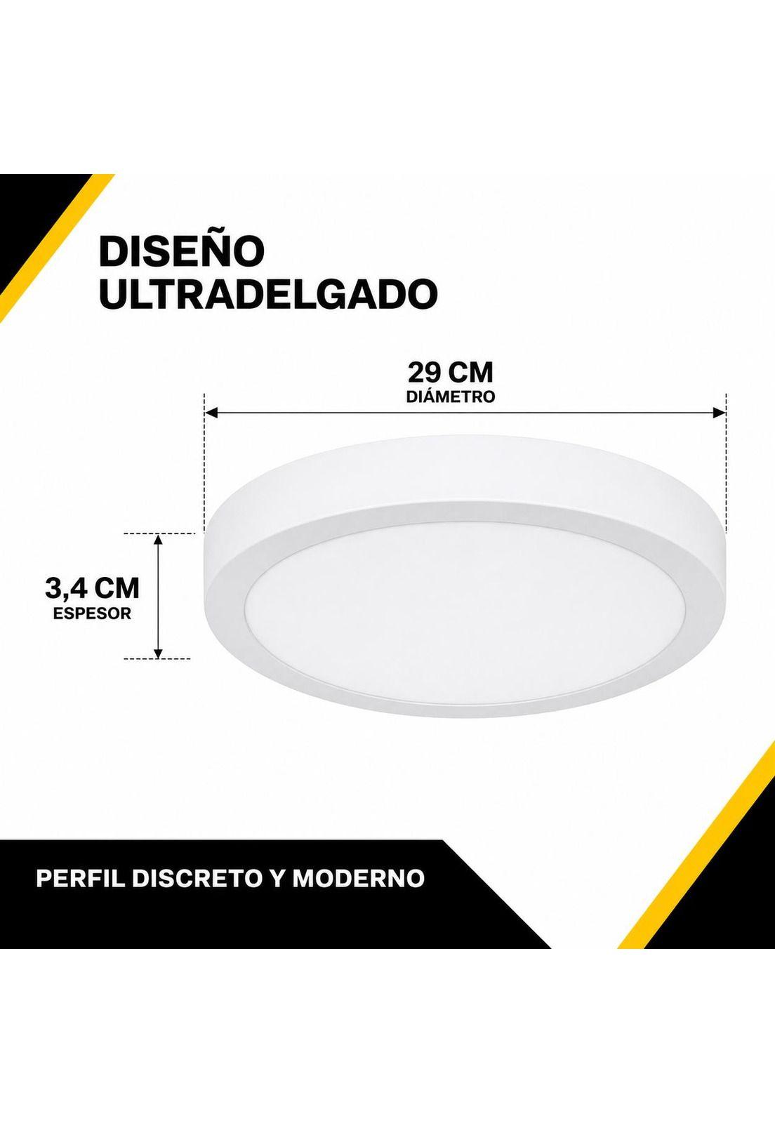 Plafón Led Sobrepuesto 24W CCT Luz Cálida/ Neutra/ Fría 29CM-5