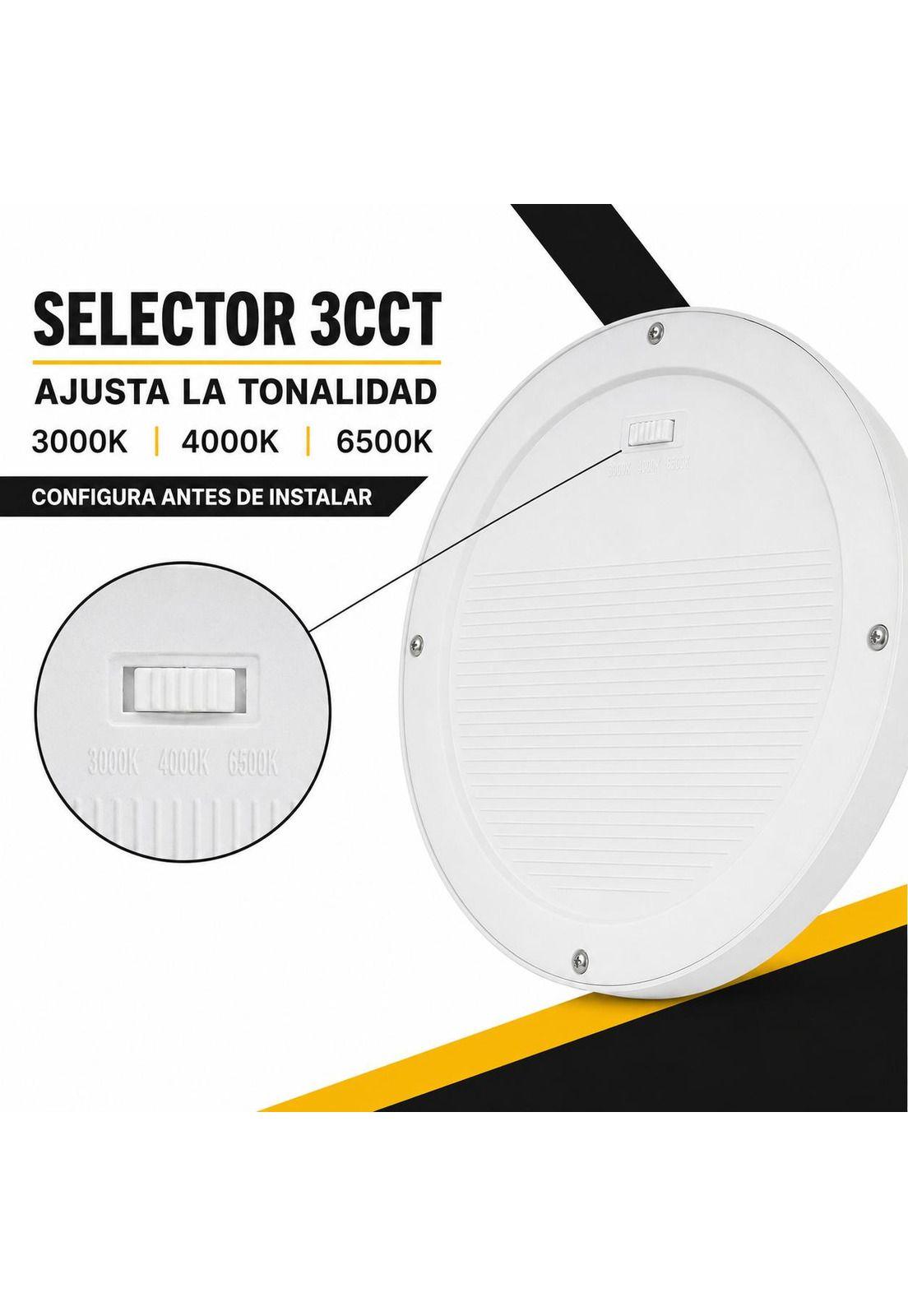 Plafón Led Sobrepuesto 24W CCT Luz Cálida/ Neutra/ Fría 29CM-6