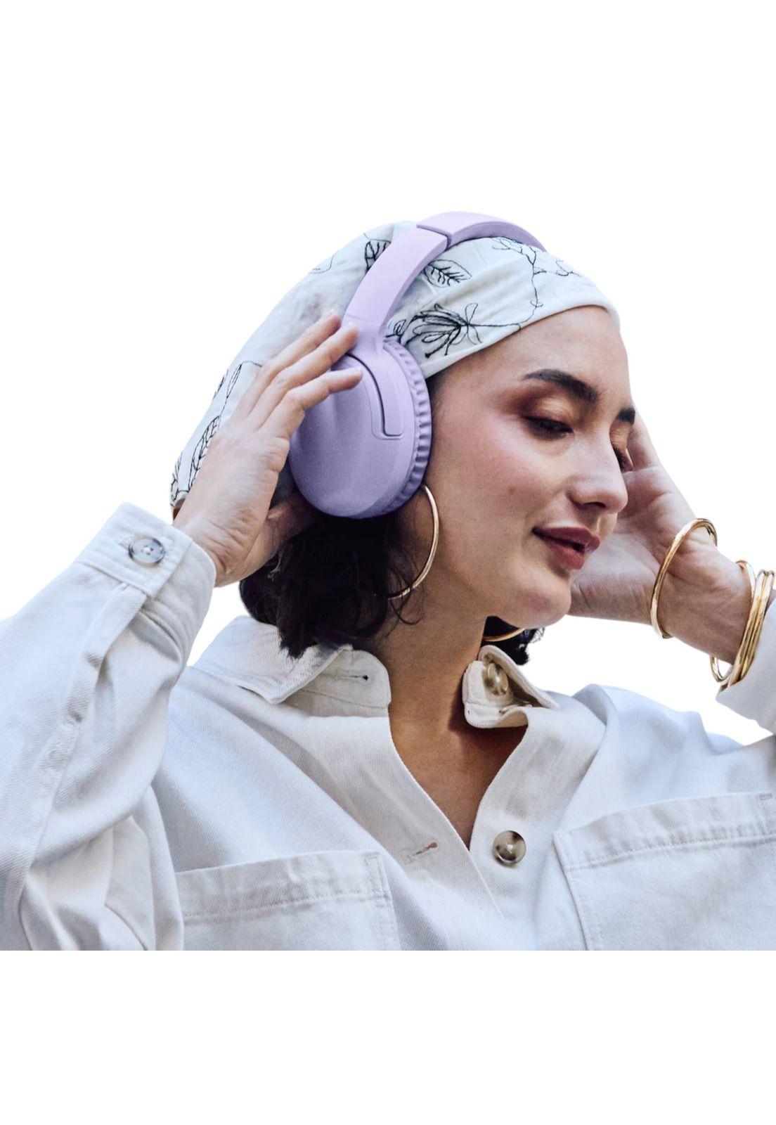 Audífonos Bluetooth Energy Sistem Rizz Fold Violet Deep Bass 50 Hrs-3