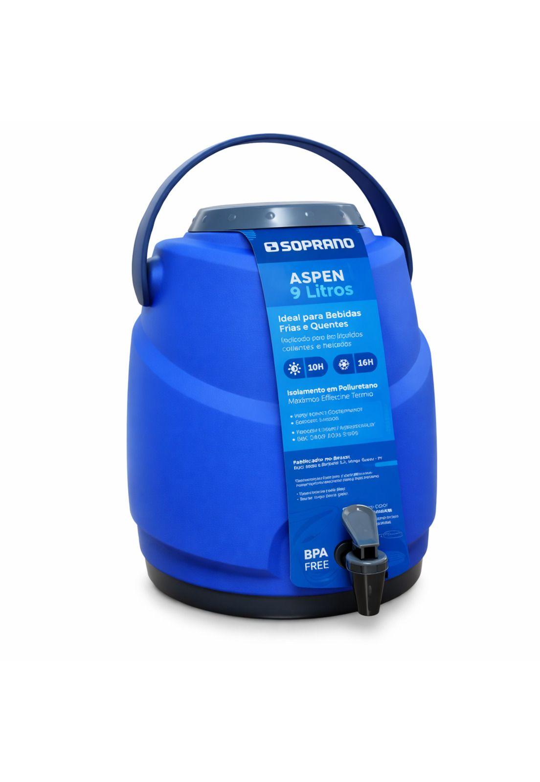 Maxi Termo 12 Litros Soprano Azul para Agua Fria y Caliente-2