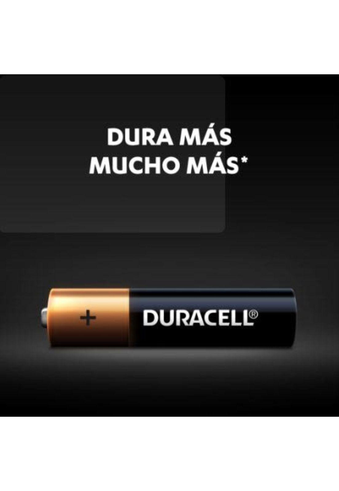 Pila Duracell  AA  (Doble A) Alcalina 1.5V de Larga Duración-3