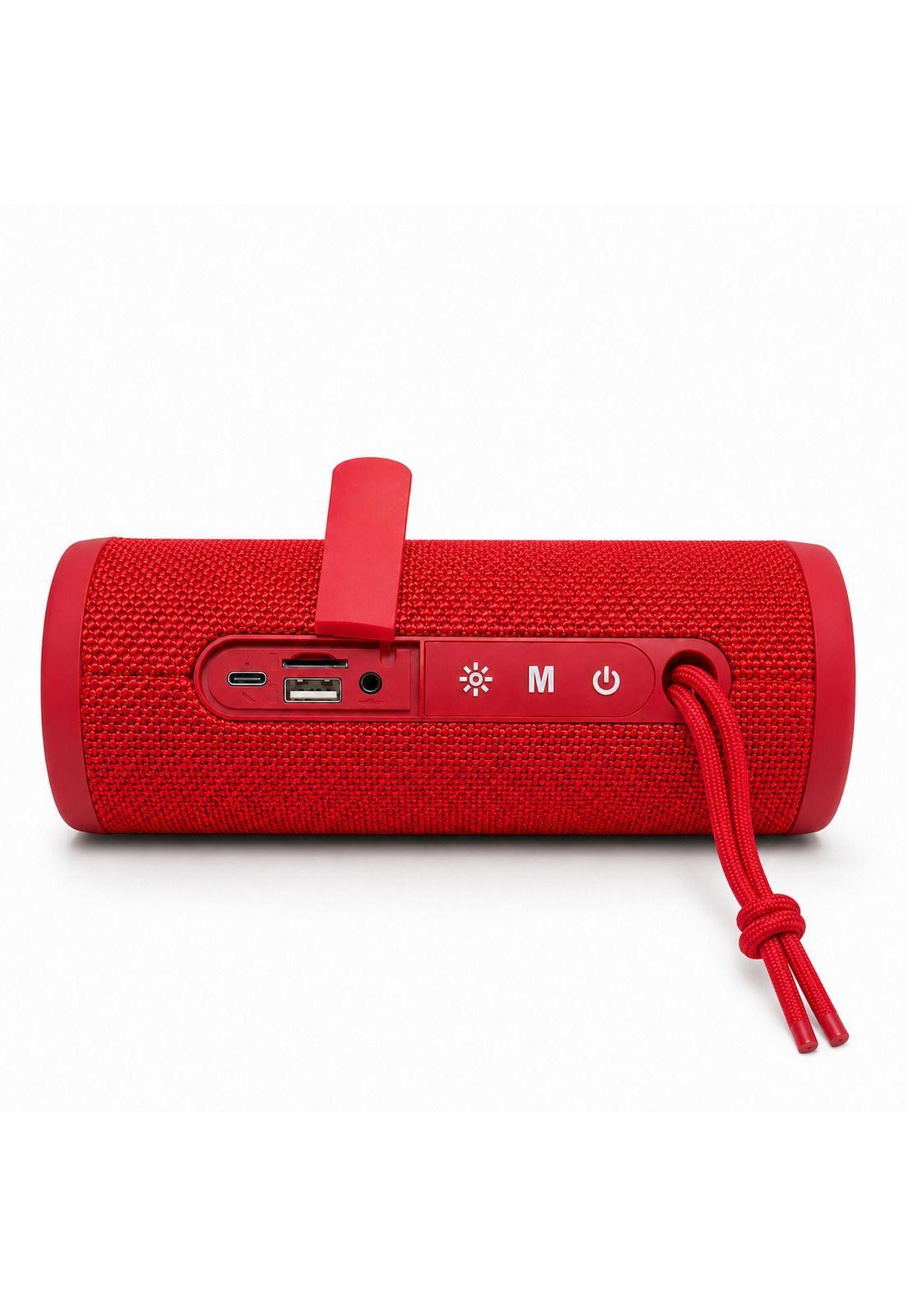 Parlante Portátil Bluetooth TWS Iluminación RGB  10W Rojo 12Hrs-4