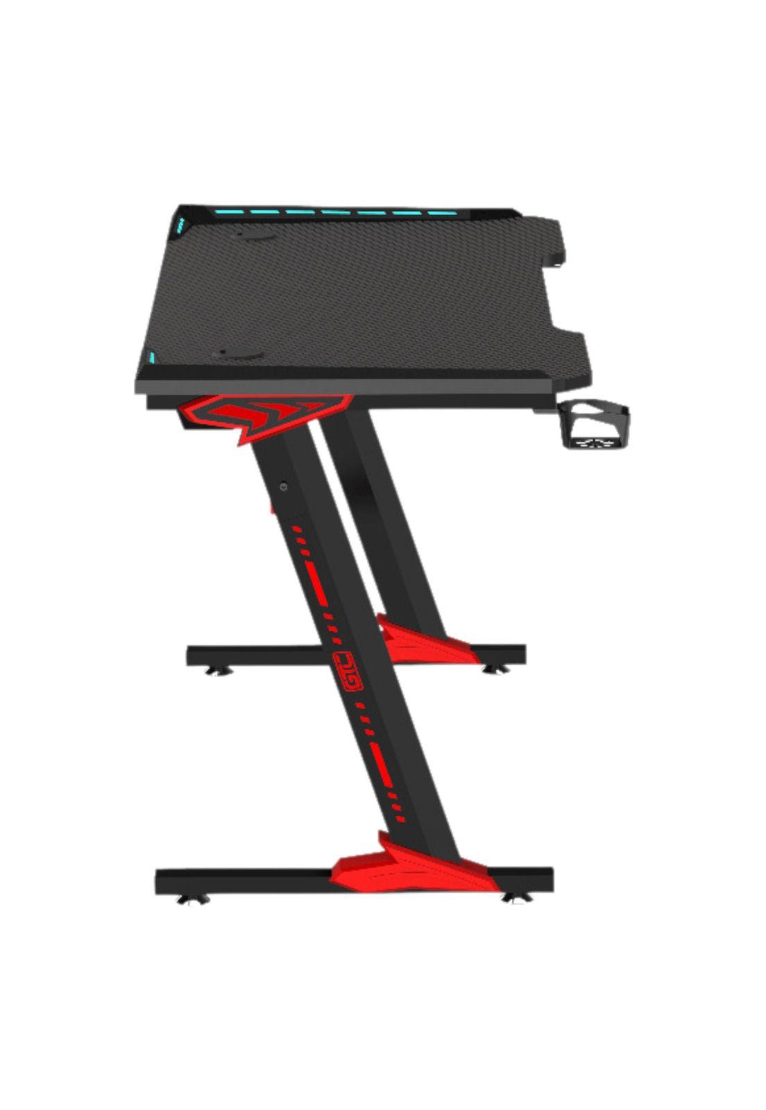 Escritorio Gamer Tipo Z con Iluminación RGB LED + GTC-8