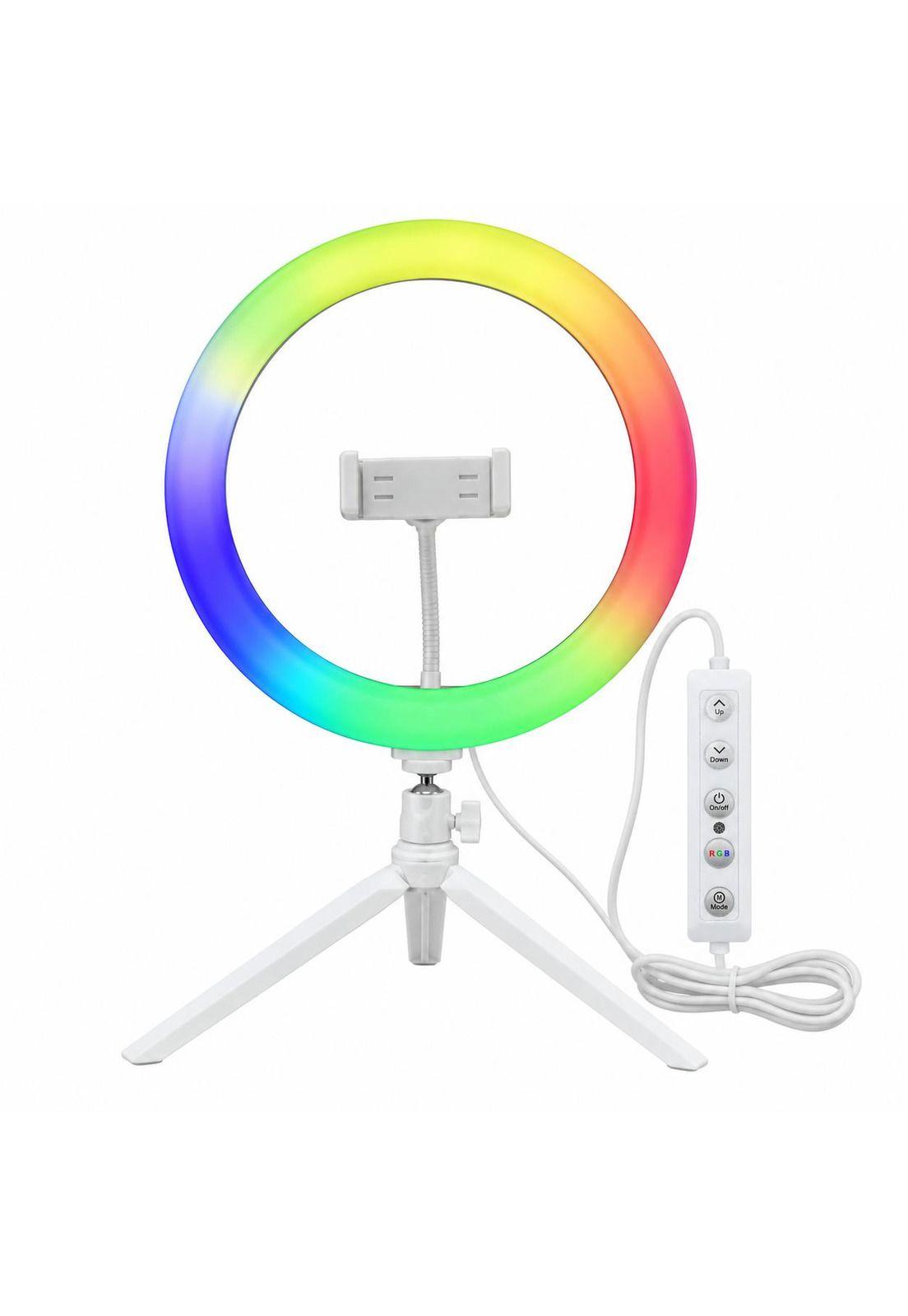 Aro de Luz Multicolor RGB 12" con Soporte para Smartphone-4