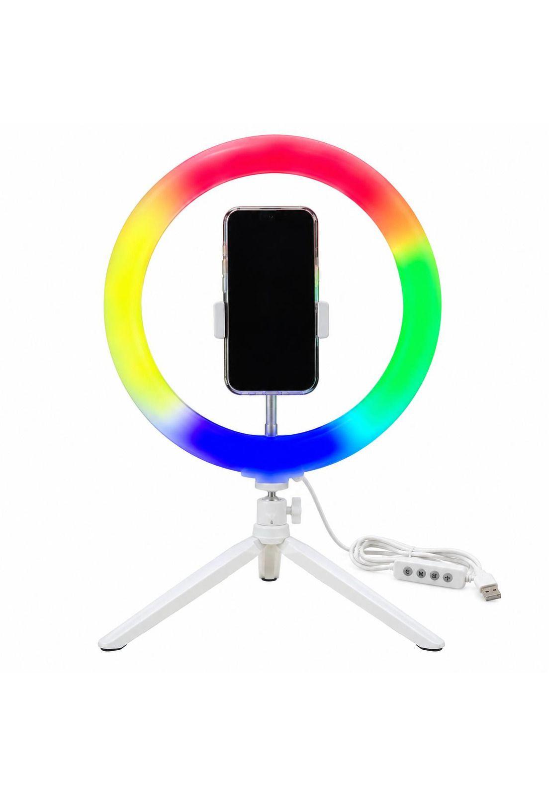 Aro de Luz Multicolor RGB 12" con Soporte para Smartphone-5
