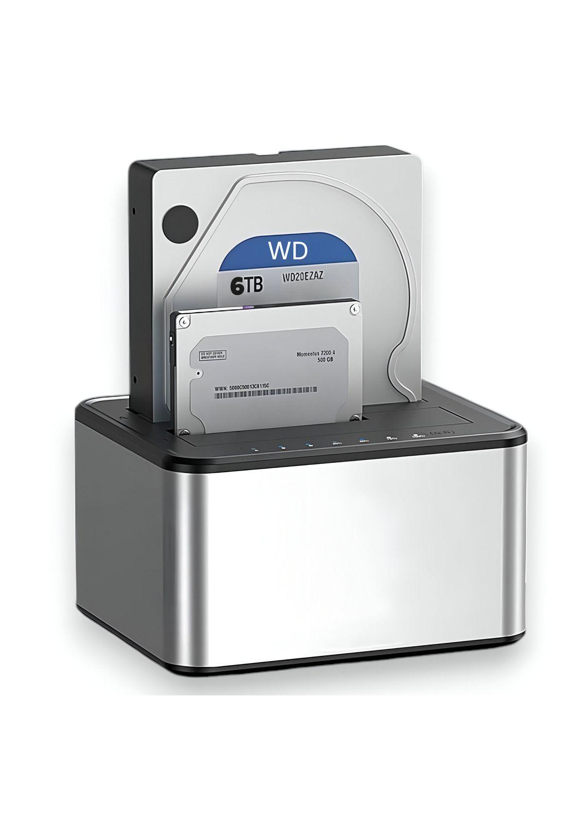 Lector de Discos SATA USB 3.0 Dock Station Dual 5 GBPS K250D-6