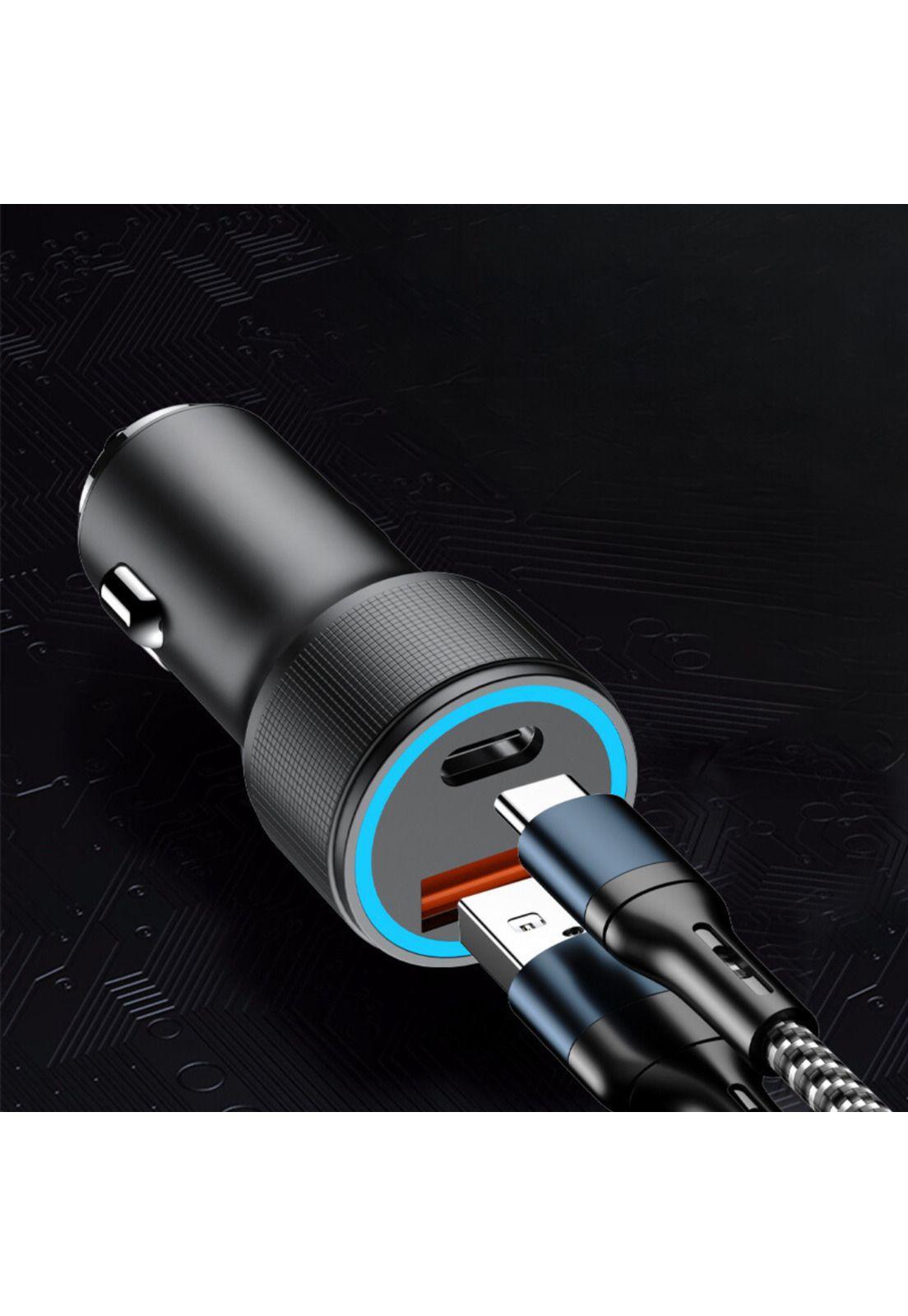 Cargador de Auto 12V 42W Max USB-C+ USB Power Delivery Q.C-3