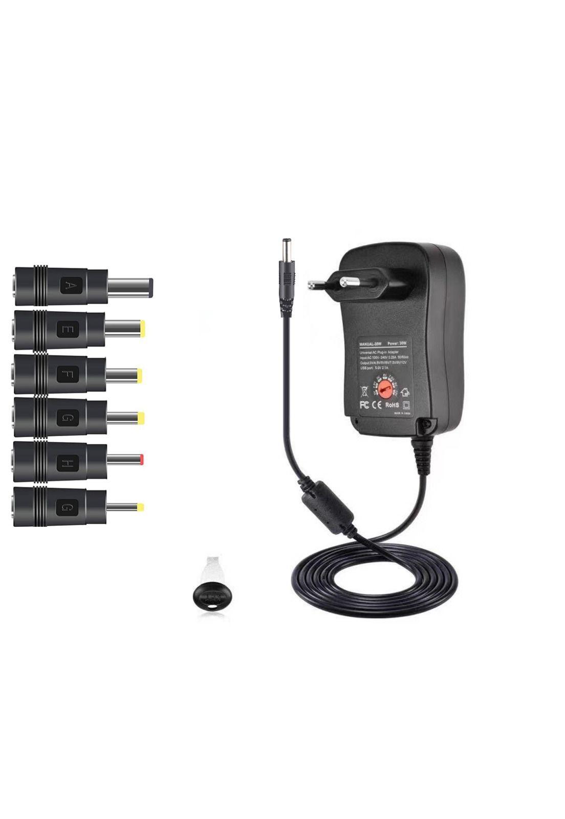 Eliminador de Pilas 12V/2A Regulable + Plug Universales CH24-4