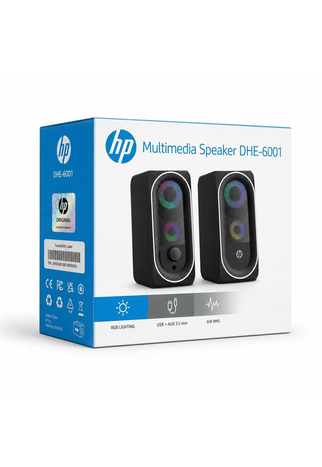 Parlante USB HP de 6W Estéreo con Iluminación Rgb DHE-6001-7