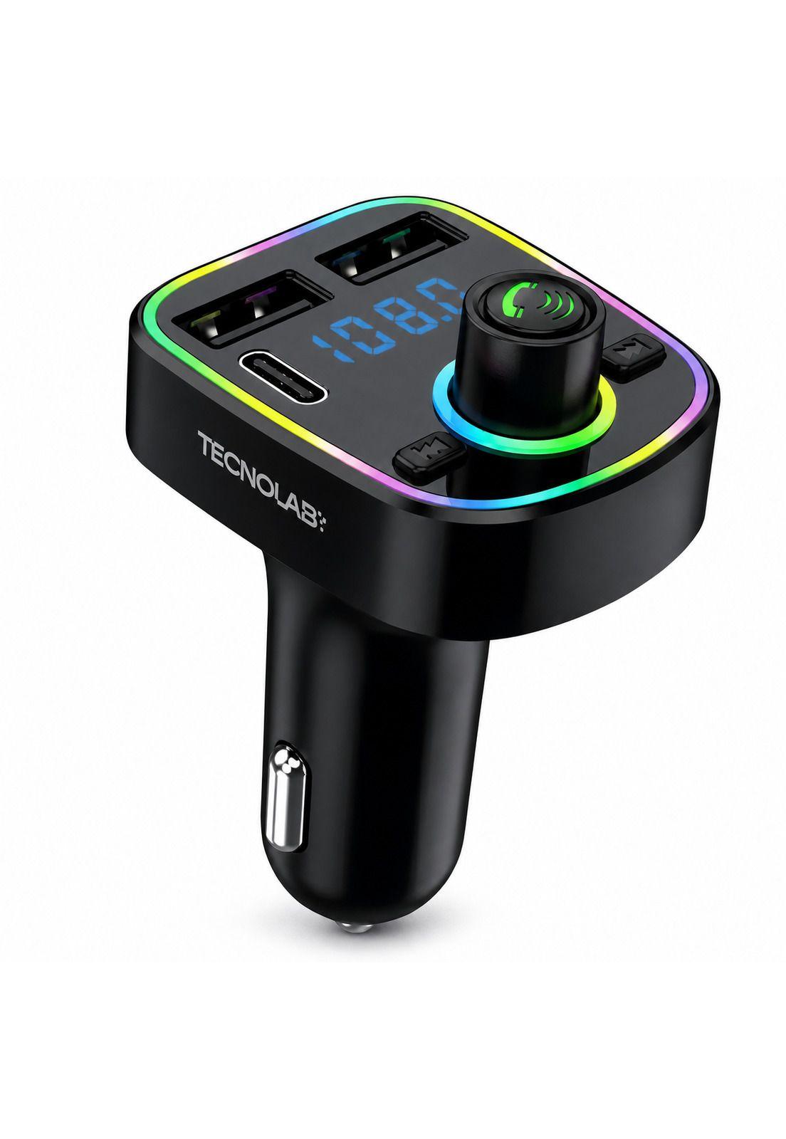 Transmisor FM Bluetooth + Puerto Quick Charge 20W 12/24V RGB-1