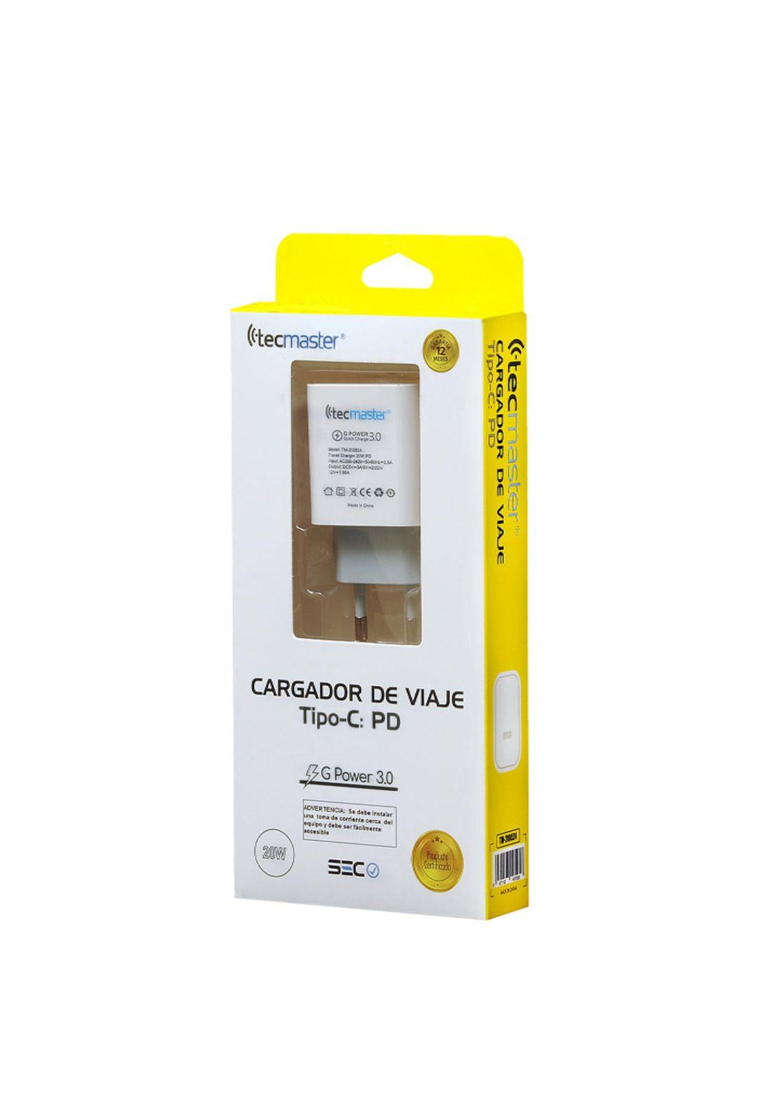 Cargador Type-C Tecmaster Power Delivery 20W SEC TM-200524-2
