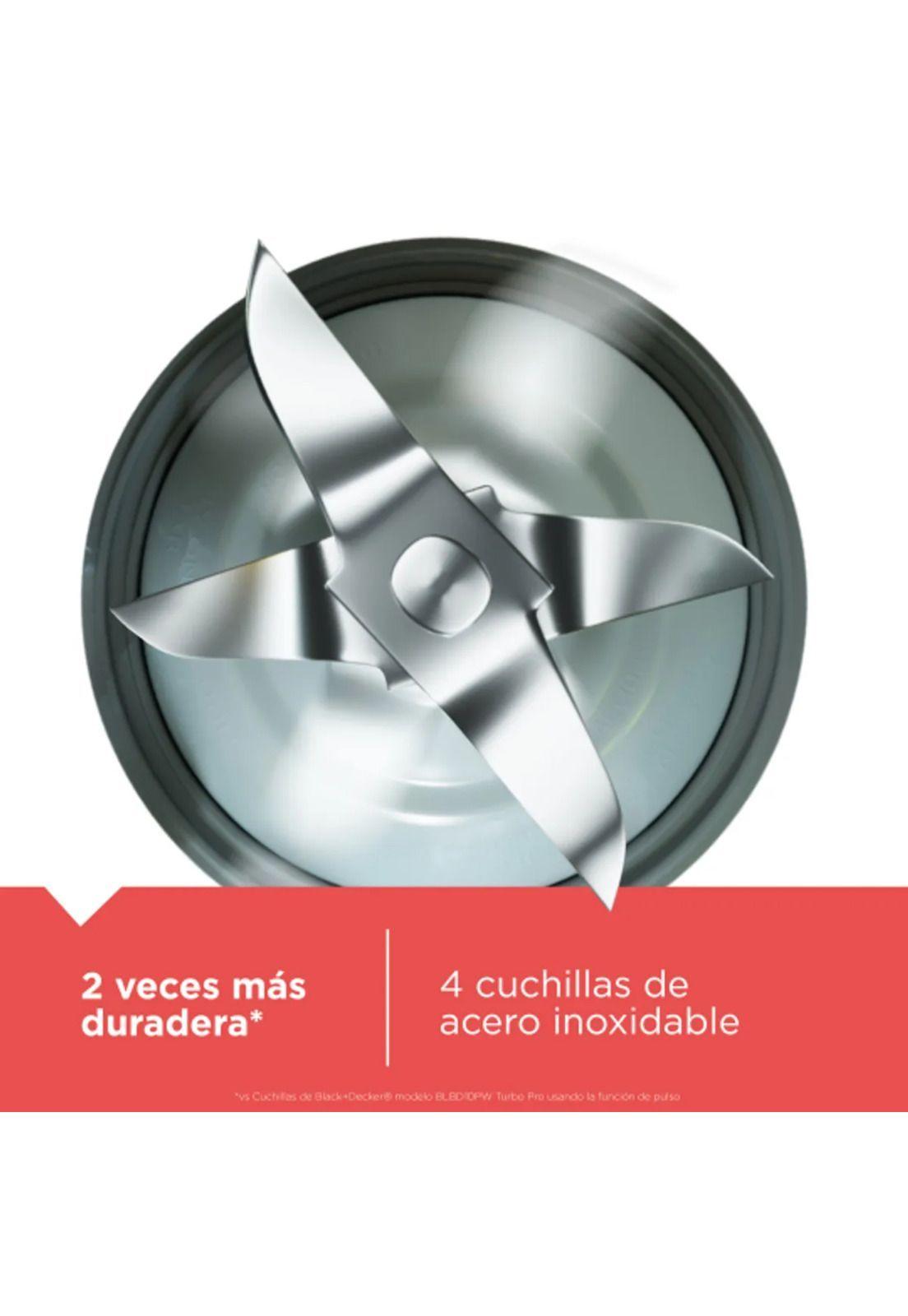 Licuadora Black+Decker Ice Crush 700W Vaso de Vidrio 1.5L Roja-4