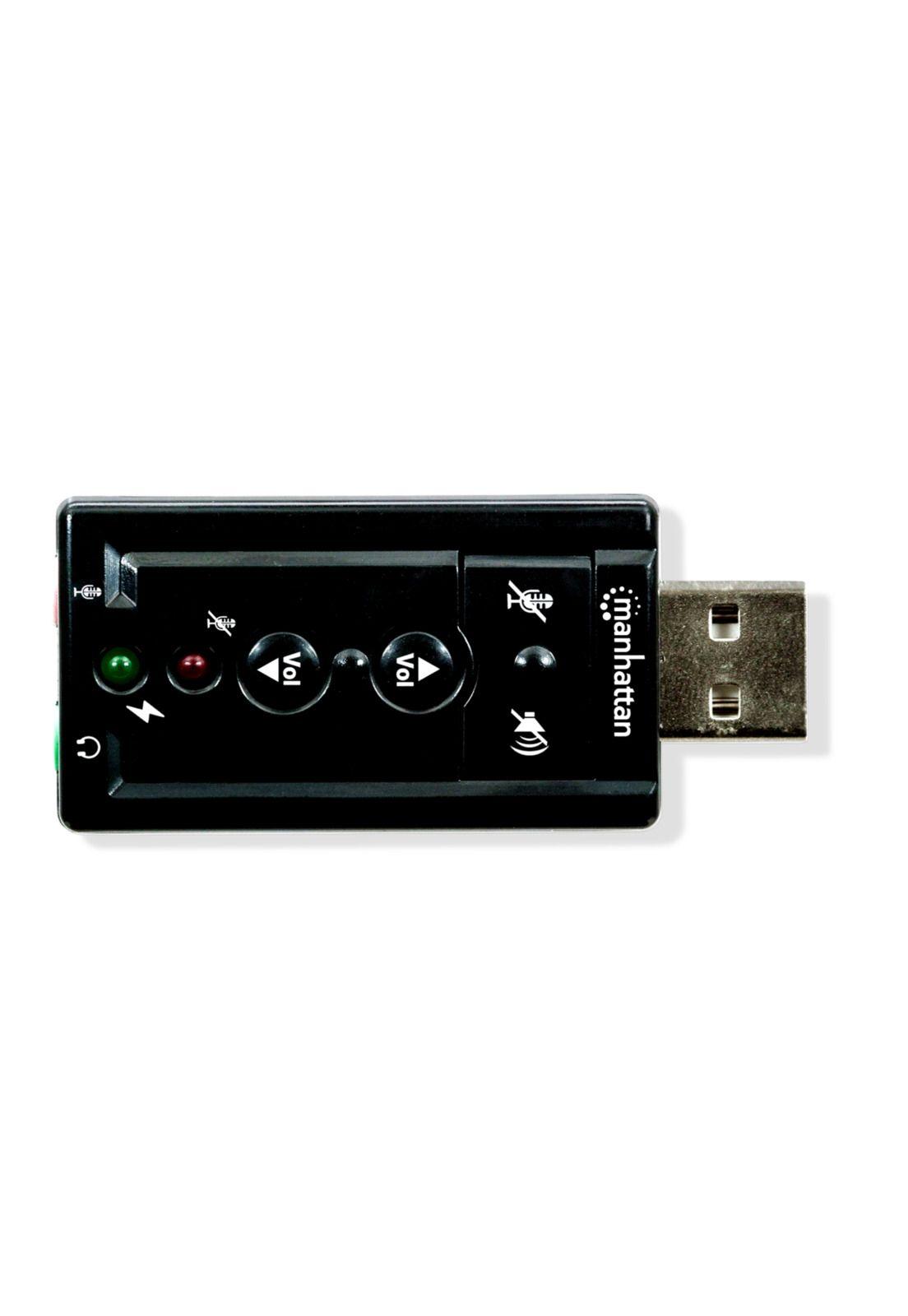 Tarjeta De Sonido Usb Con Audio 7.1 Hd Manhattan 152341-2