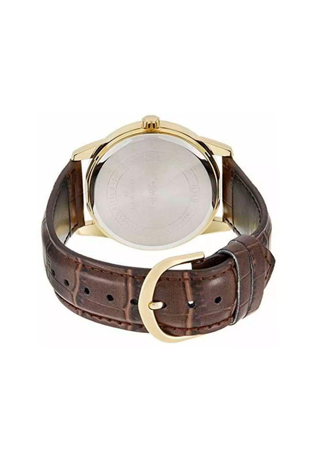 Reloj Casio Hombre Gold Cuero Mtp-V001Gl-9Budf-3