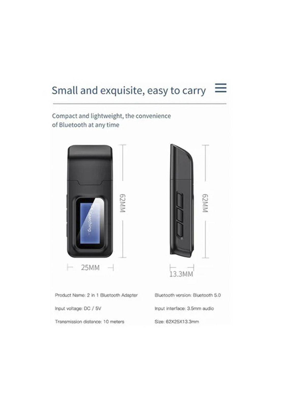 Transmisor y Receptor Bluetooth de Audio y Datos RX - TX  BT 5.0 Pantalla LCD-4