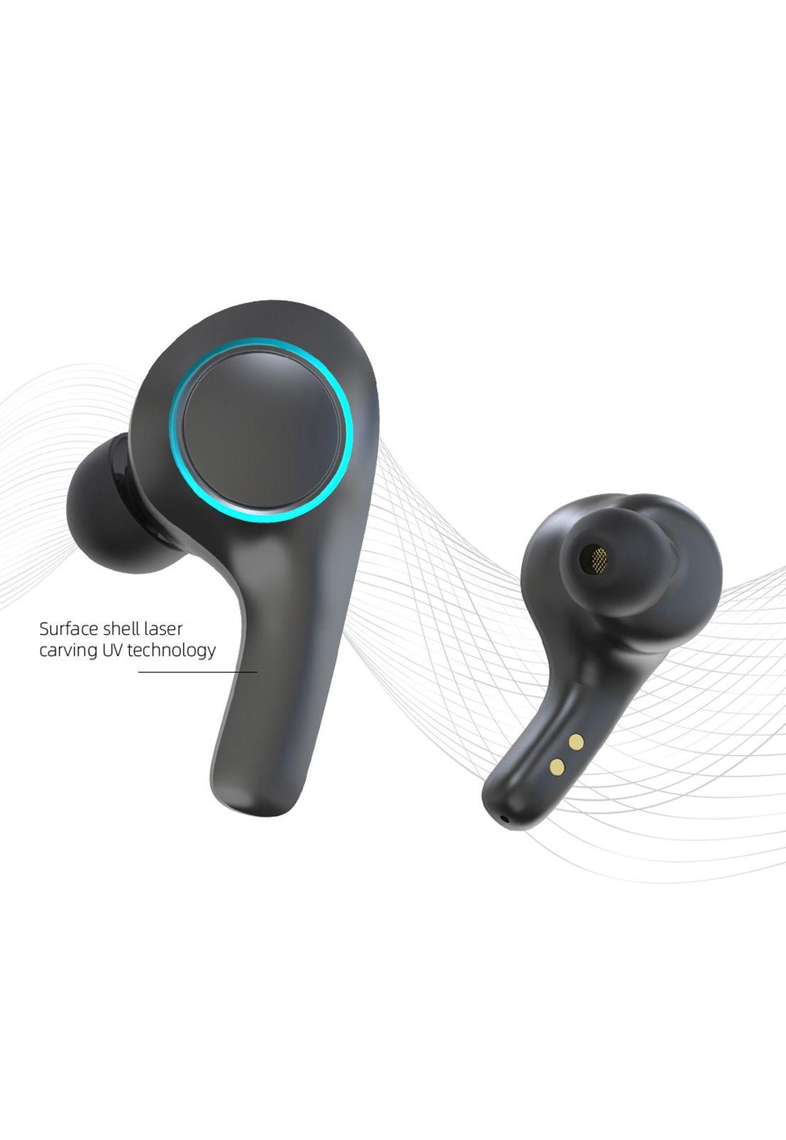 Audifonos Earbuds Inalambricos TWS Touch USB C Black Edition-2