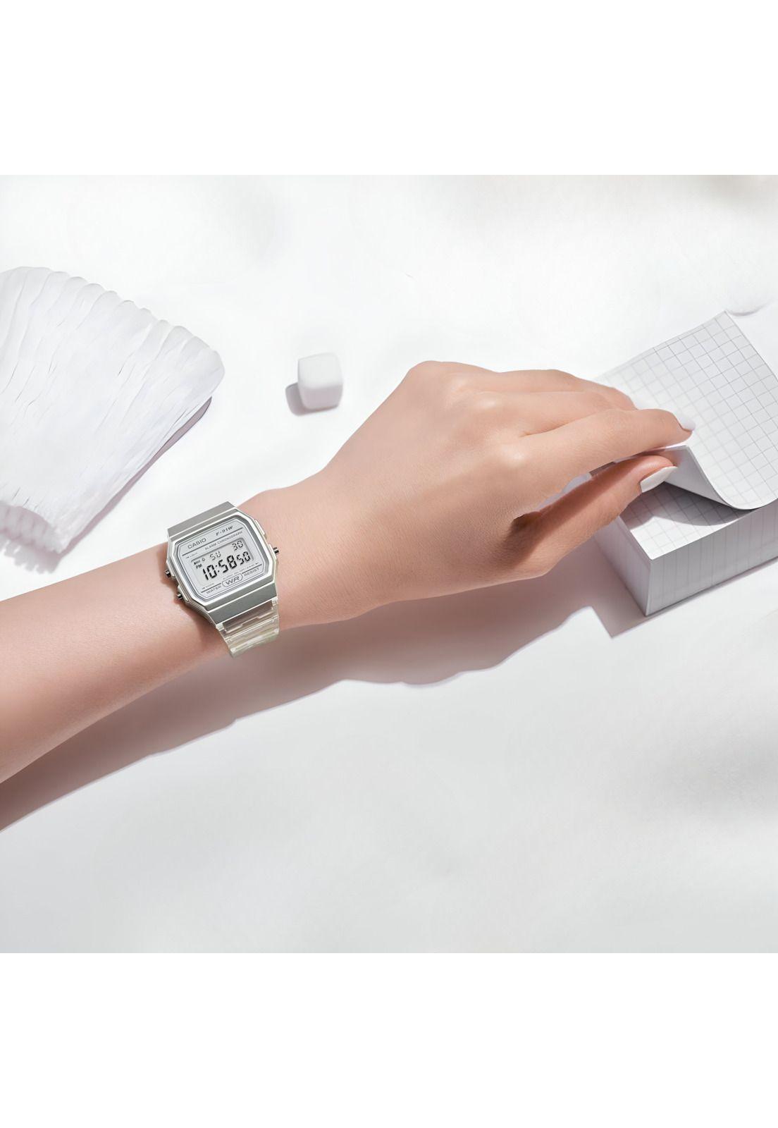 Reloj Digital Casio Mujer Silver F-91WS-7DF-2