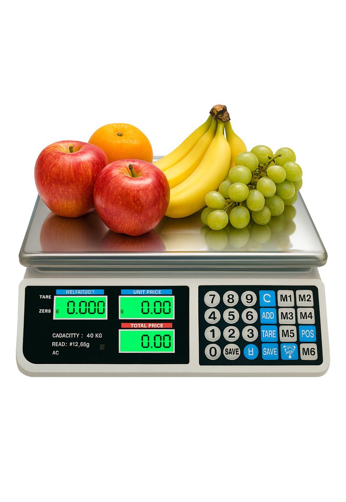 Balanza Digital Recargable para Comecios Doble Pantalla 40KG-0