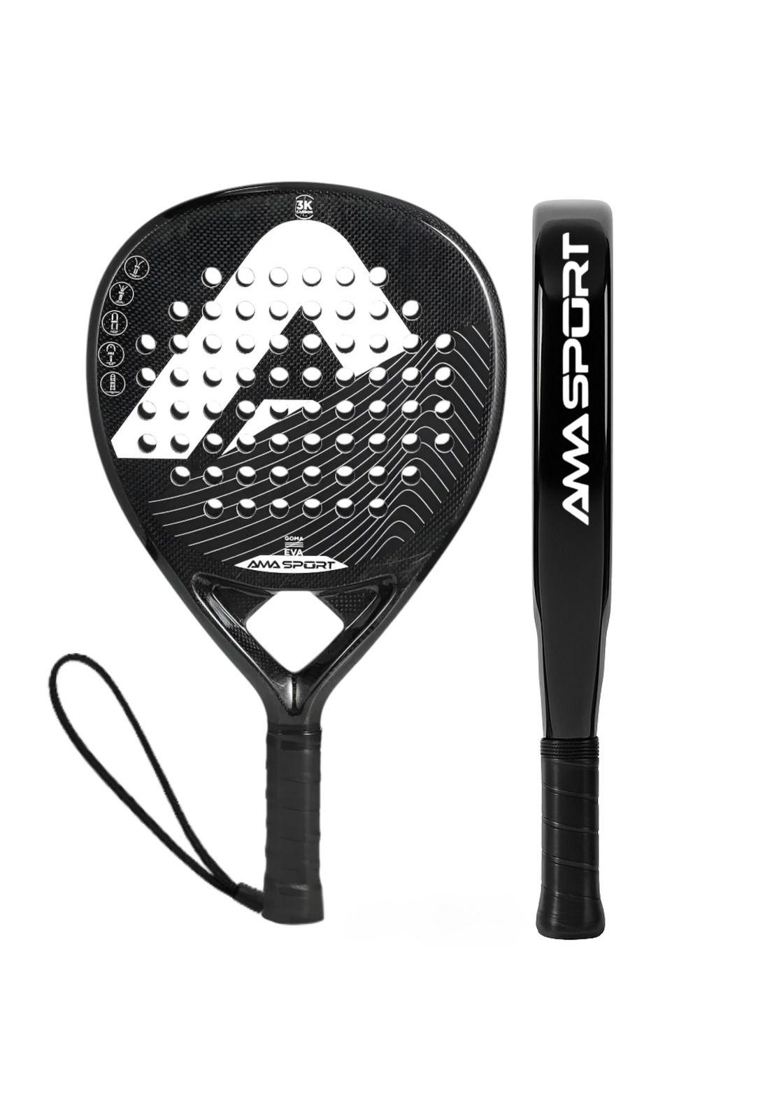 Pala de Padel Ama Sport Fibra de Carbono Reforzada 12K EVA-5