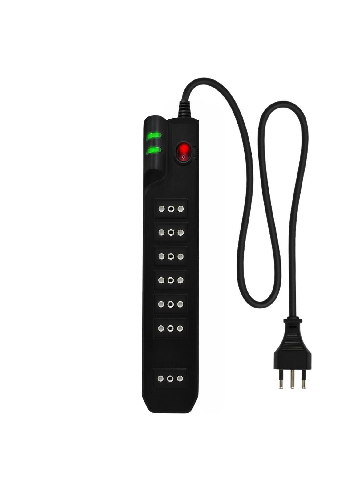 Alargador 5MT de 7 Salidas con Proteciónde Voltaje 2500W SEC-3