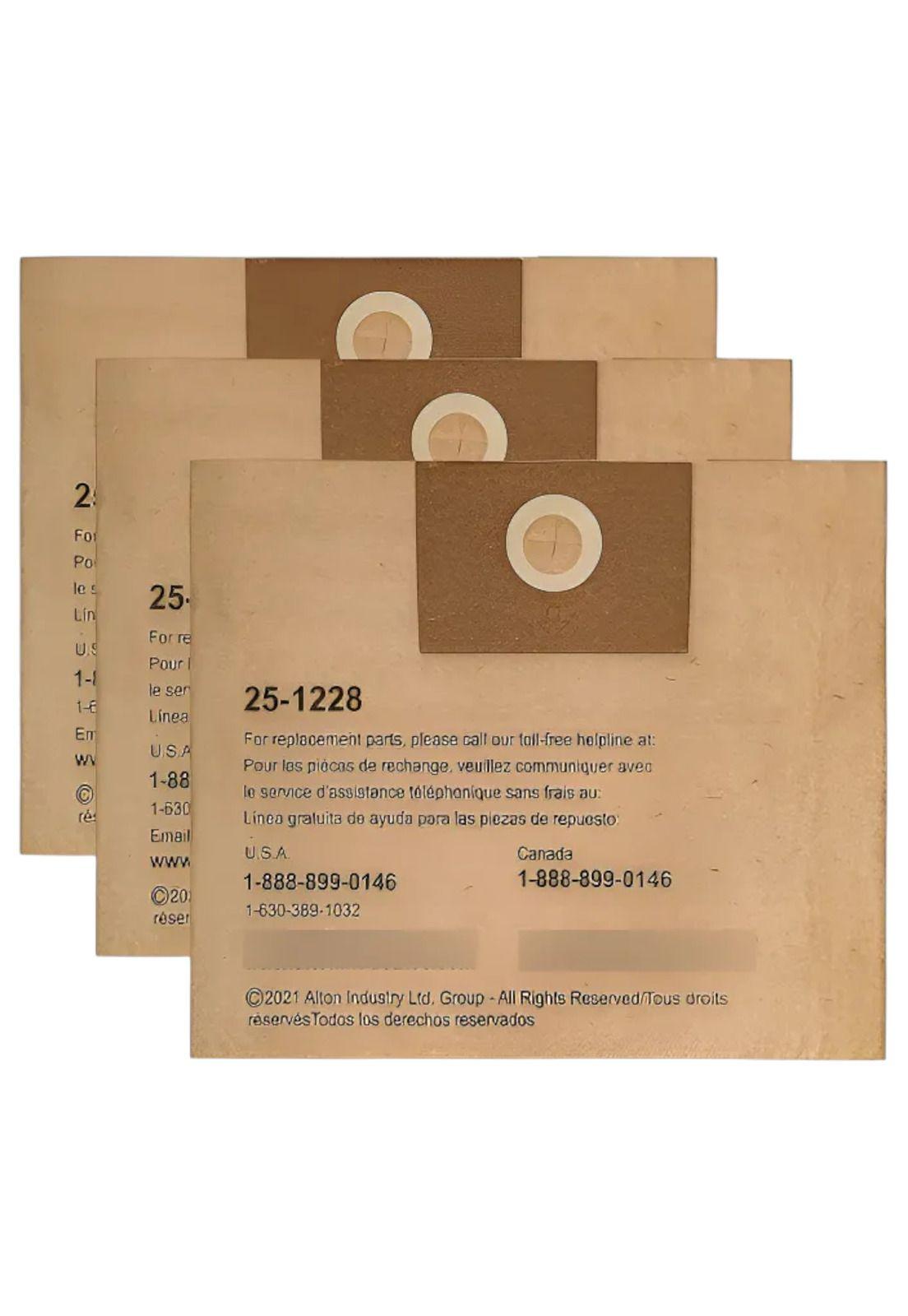 Pack de 3 Bolsas de Repuesto para Aspiradoras Stanley 1228N-4