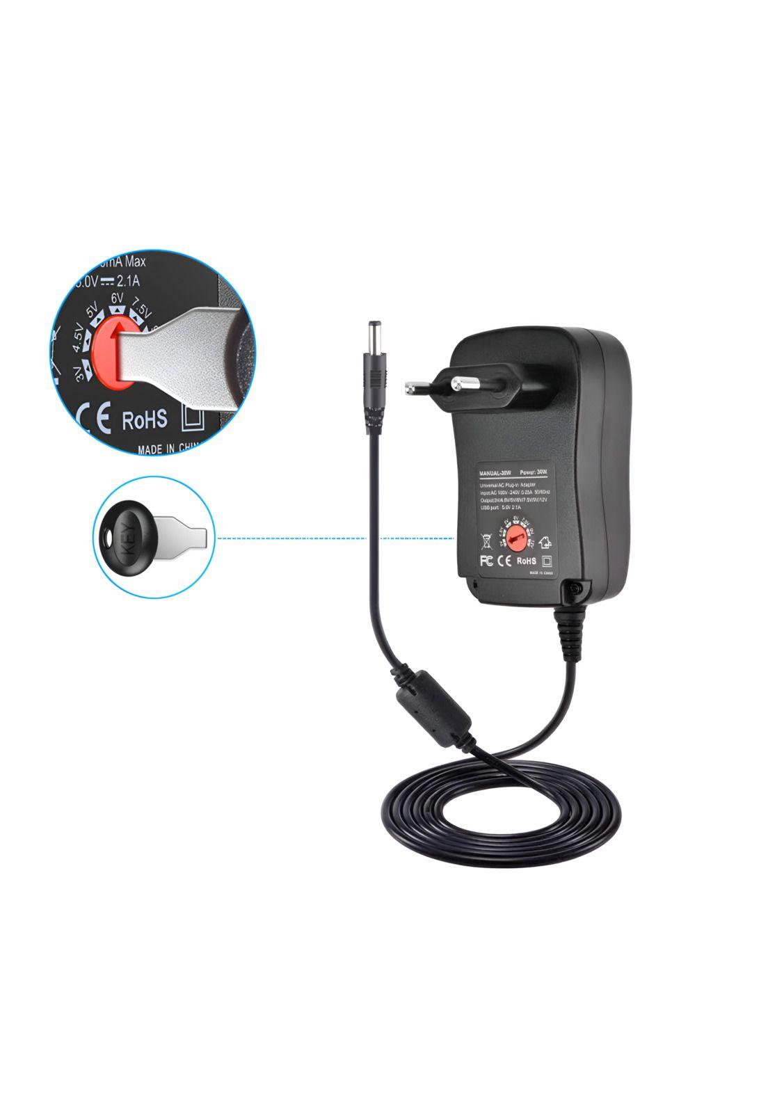 Transformador 15V Regulables 3A / 45W + 8 Plug Universales-3