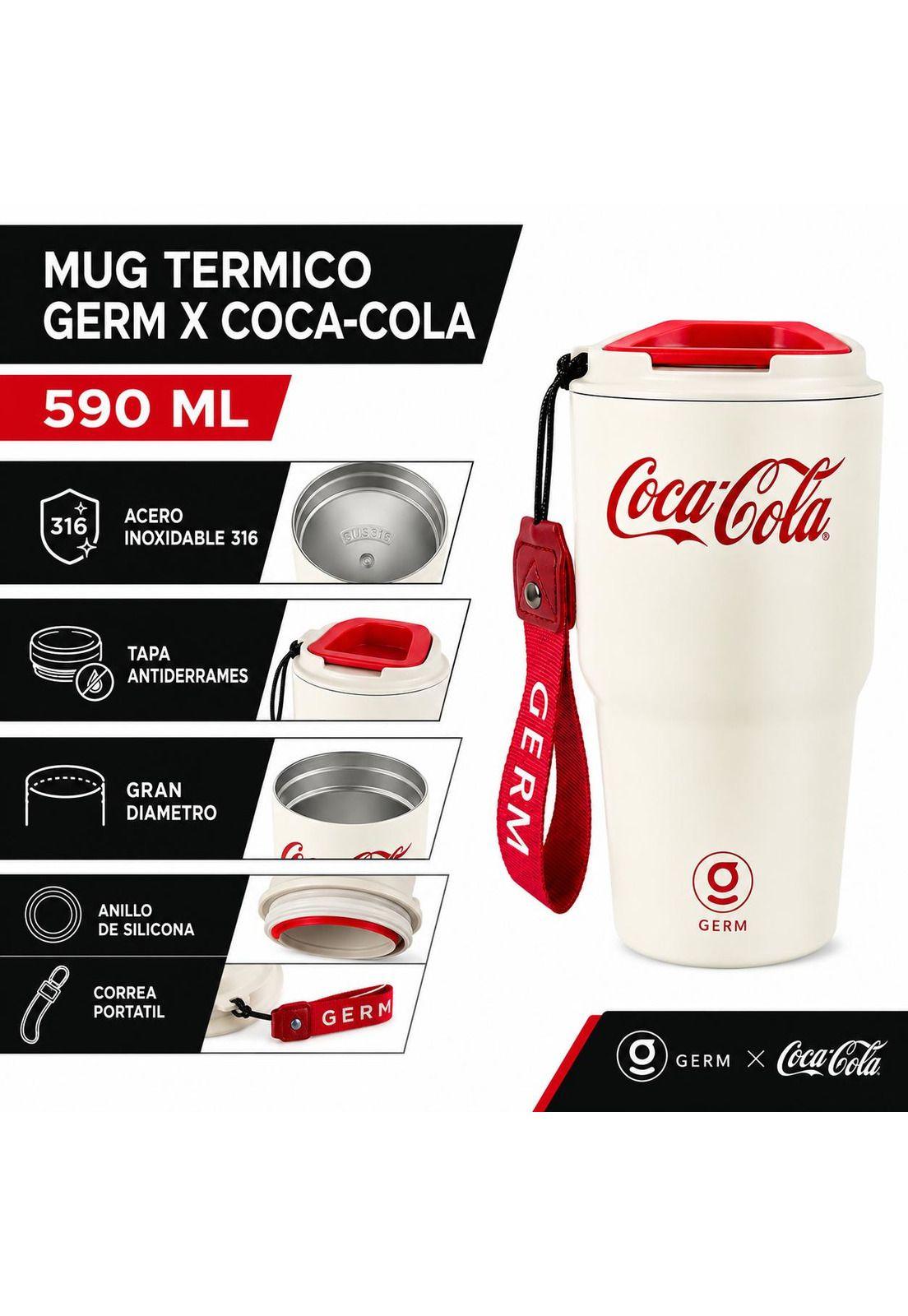 Vaso Térmico MUG Germ Coca-Cola 590ML White Edition-8