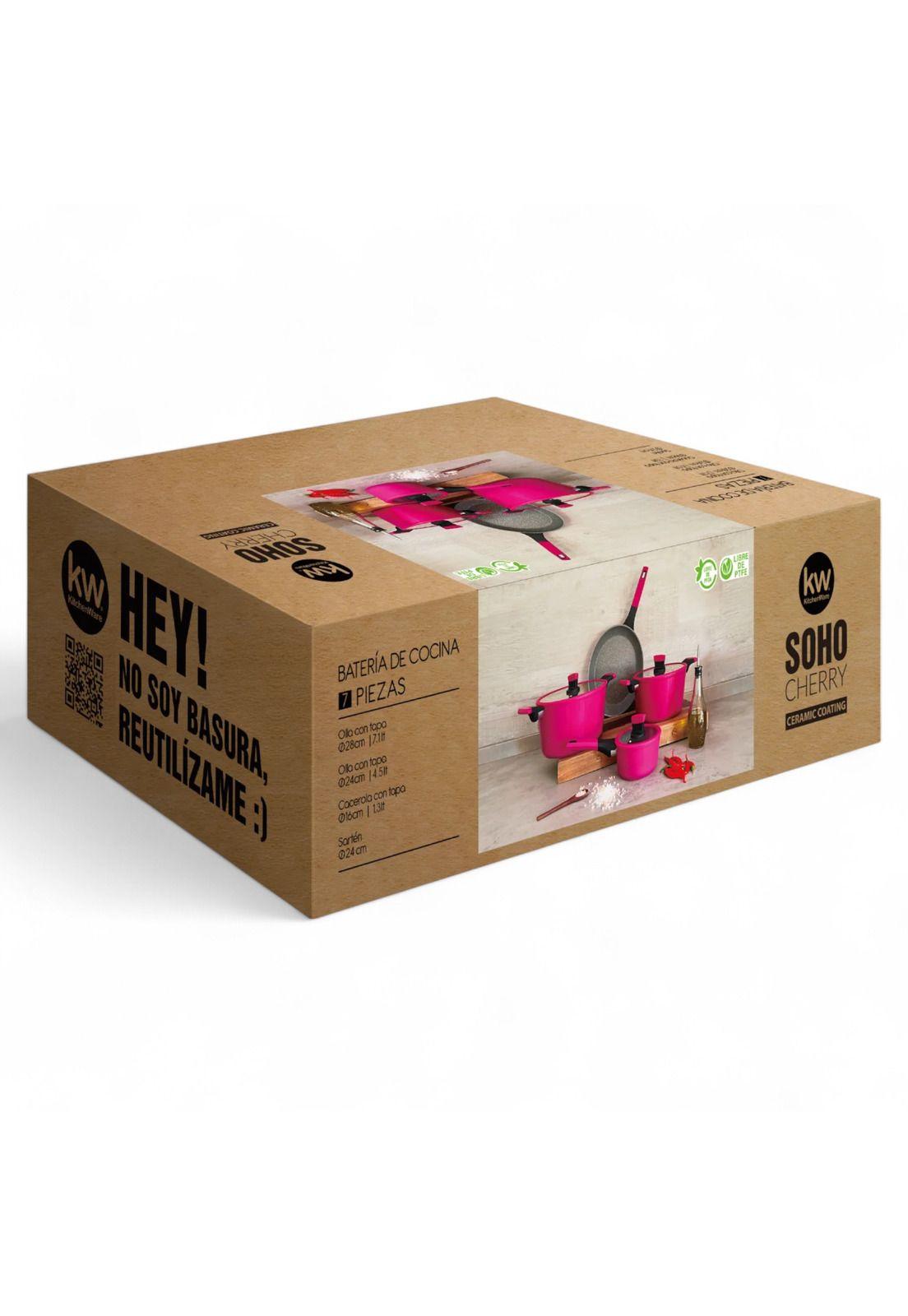 Pack Batería de Cocina Profesional KW Marble Aluminio Cherry-2