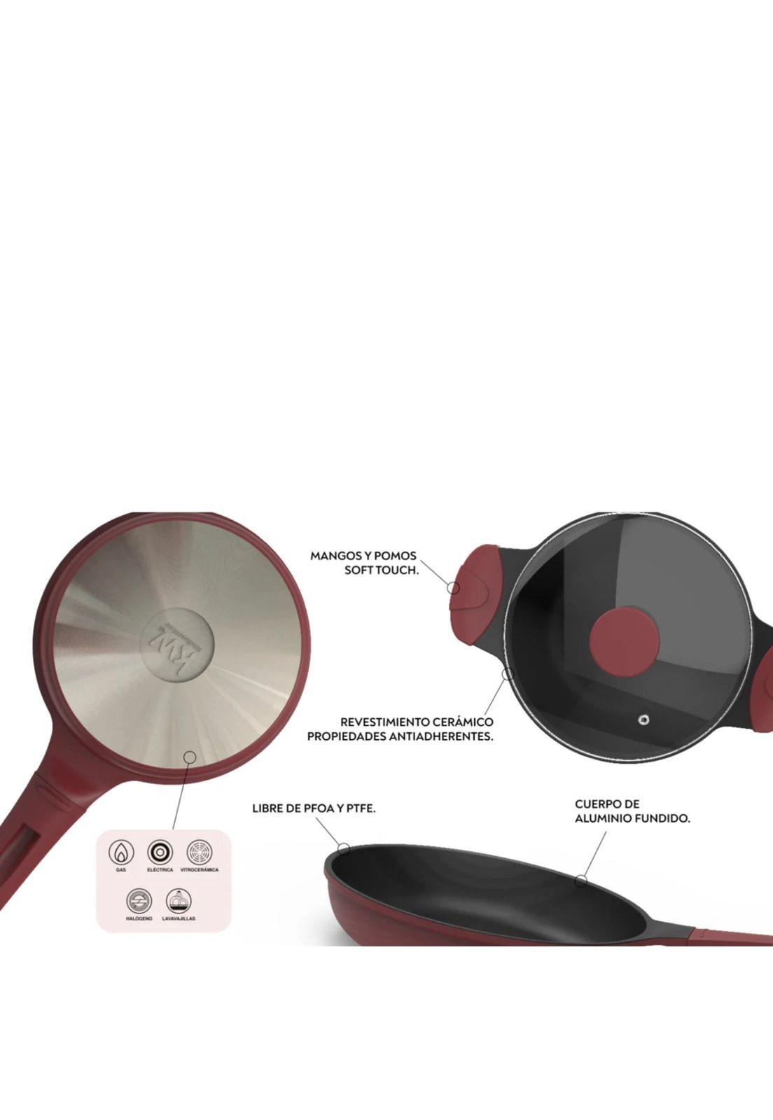 Pack Batería de Cocina Profesional KW Berries 7 Piezas Aluminio Fundido-2