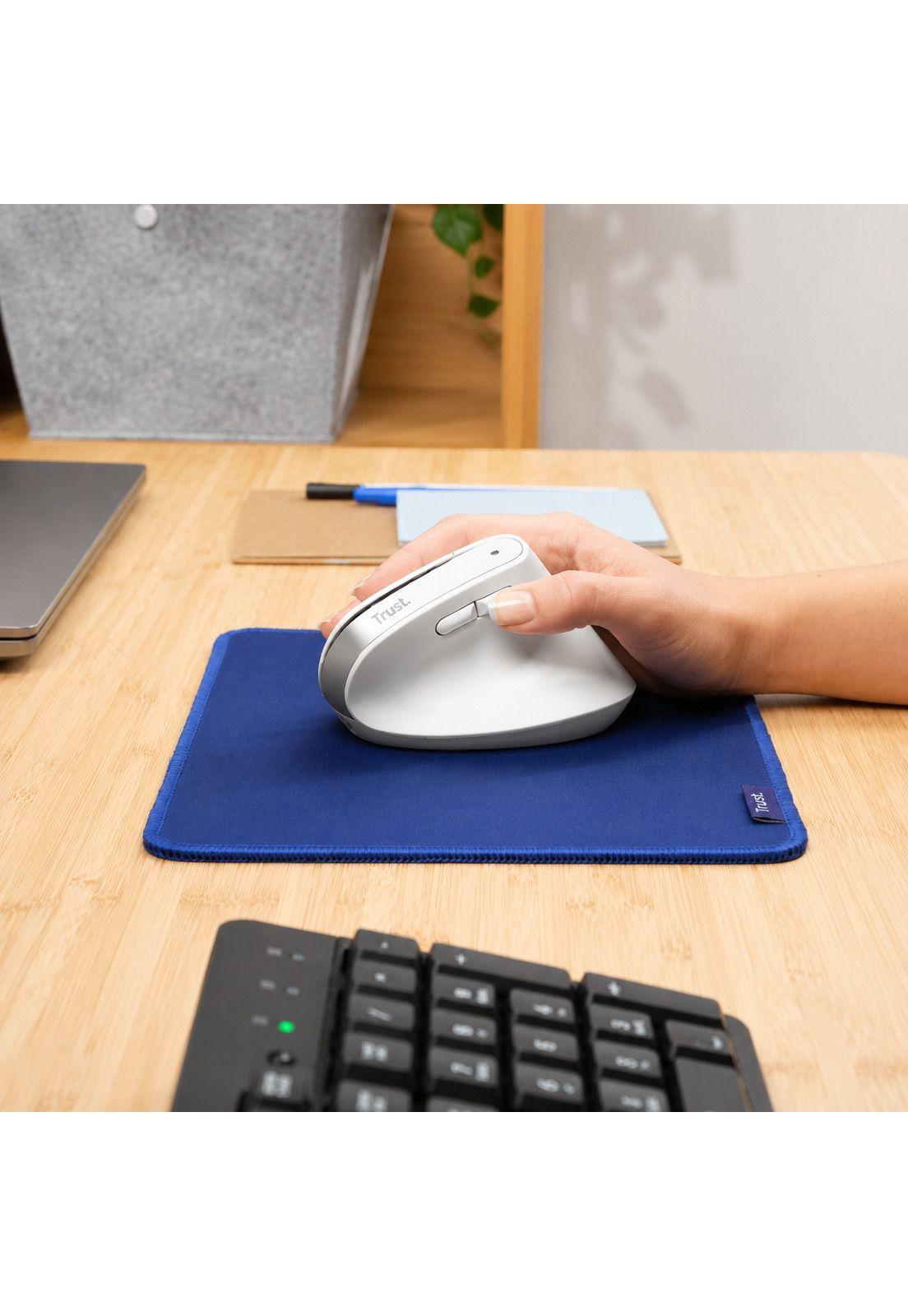 Mouse Vertical Inalámbrico Dual Ergonómico Trust Bayo+ White-8