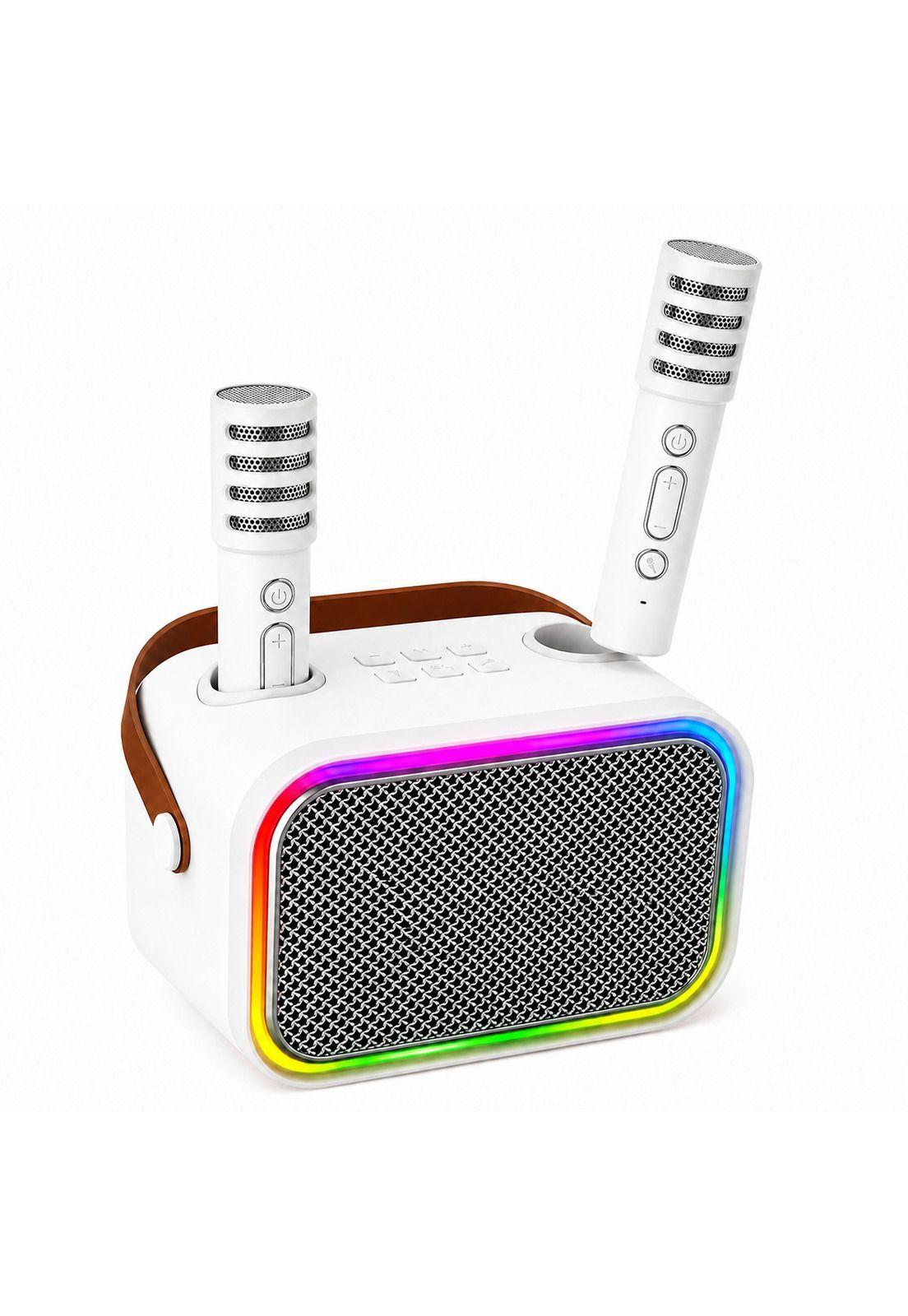 Karaoke de Niños + 2 Micrófonos Inalámbricos Blanco My Lil Dual Voice RGB-2