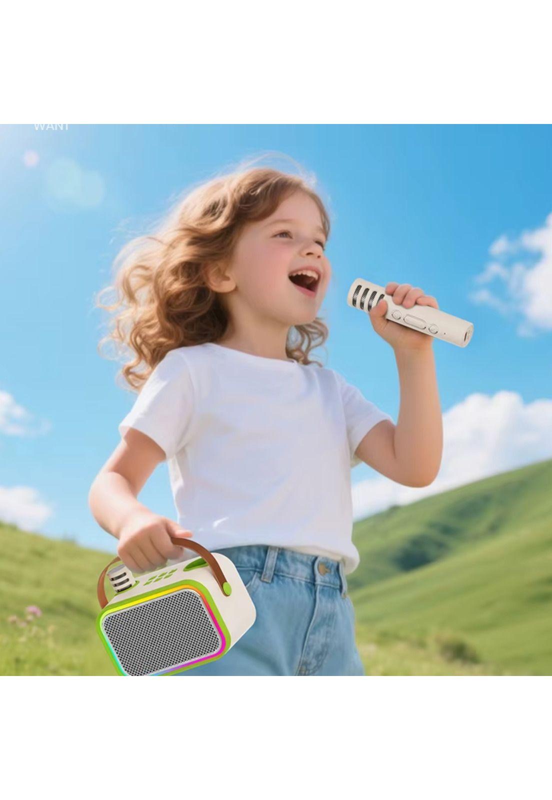 Karaoke de Niños + 2 Micrófonos Inalámbricos Blanco My Lil Dual Voice RGB-4