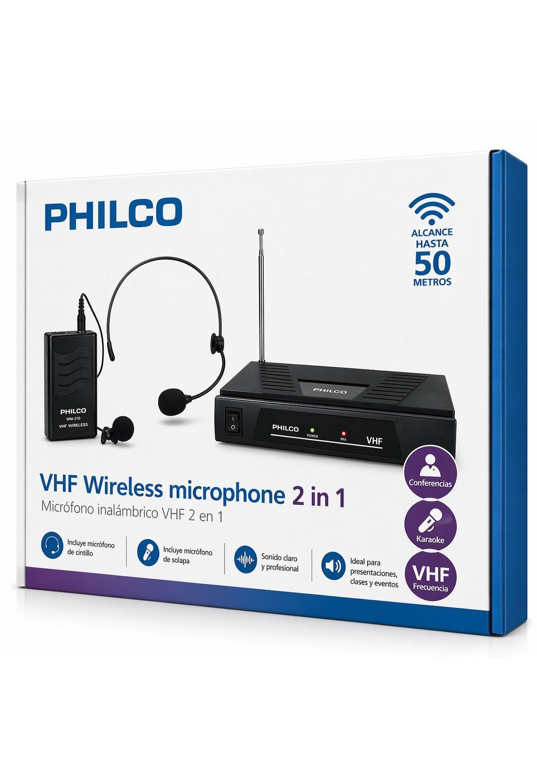 Kit Micrófonos Inalámbricos de Cintillo & Solapa Philco M210-3