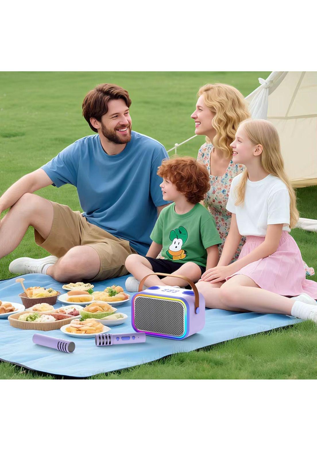 Karaoke Infantil RGB con 2 Micrófonos Inalámbricos Lila My Lil Dual Voice-4