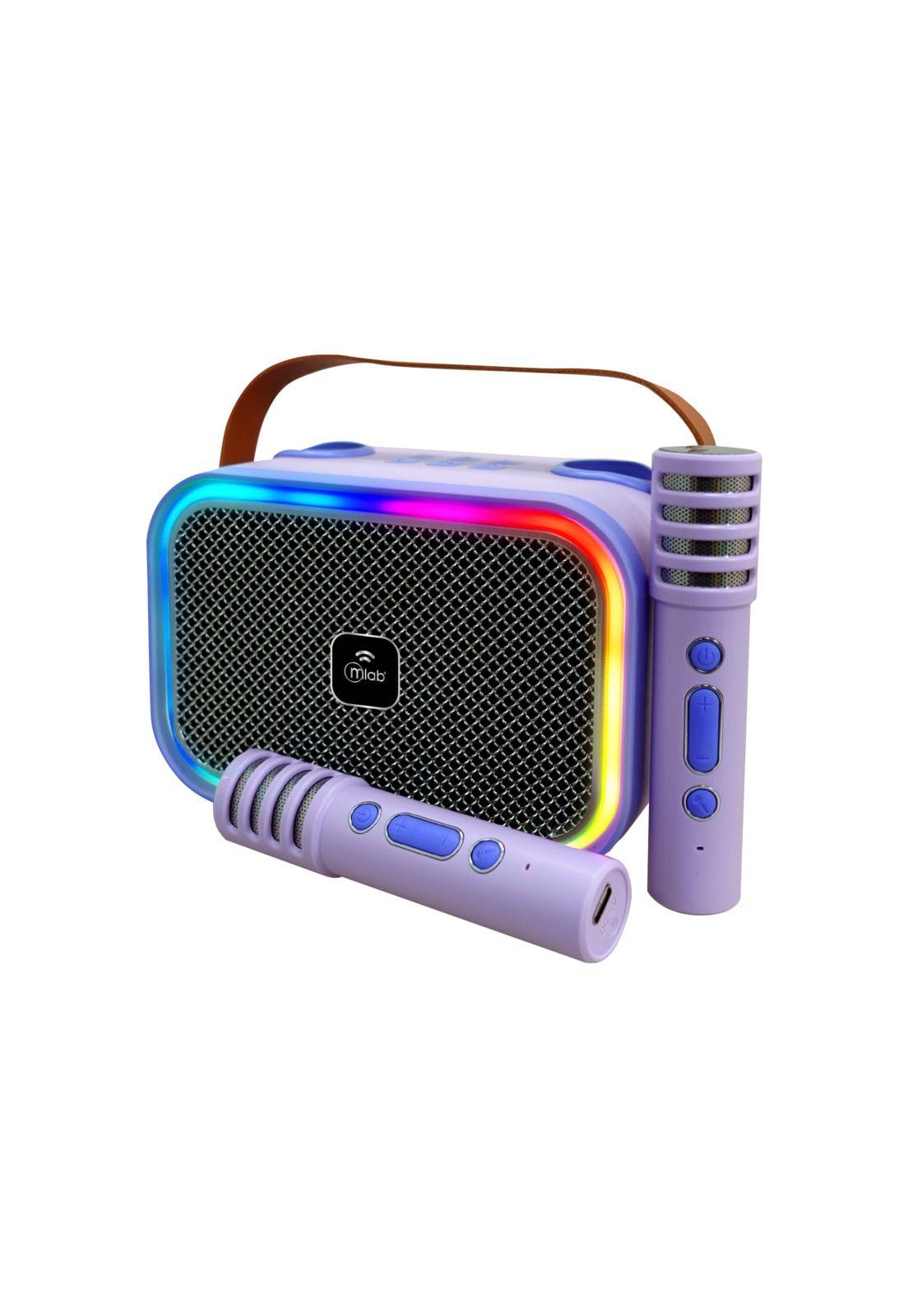 Karaoke Infantil RGB con 2 Micrófonos Inalámbricos Lila My Lil Dual Voice-8