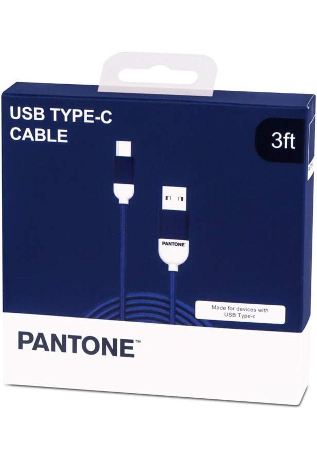 Cable De Datos Type-C Reforzado 1M Pantone Android Auto Blue-0