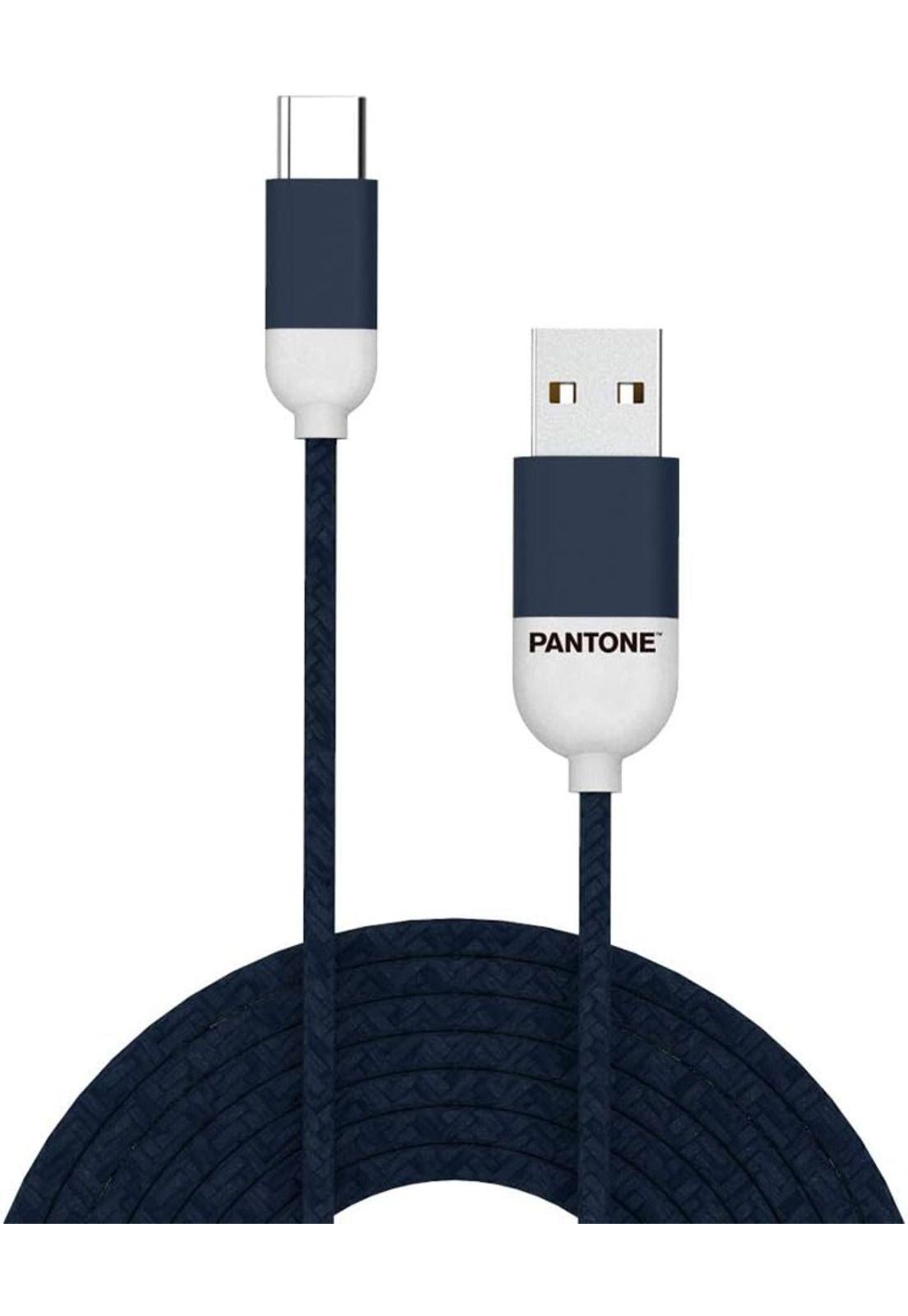 Cable De Datos Type-C Reforzado 1M Pantone Android Auto Blue-1