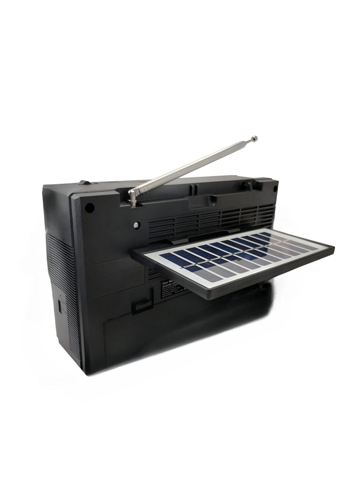 Radio AM/ FM/ SW/ BT Recargable USB-C + Carga Solar & Pilas-2