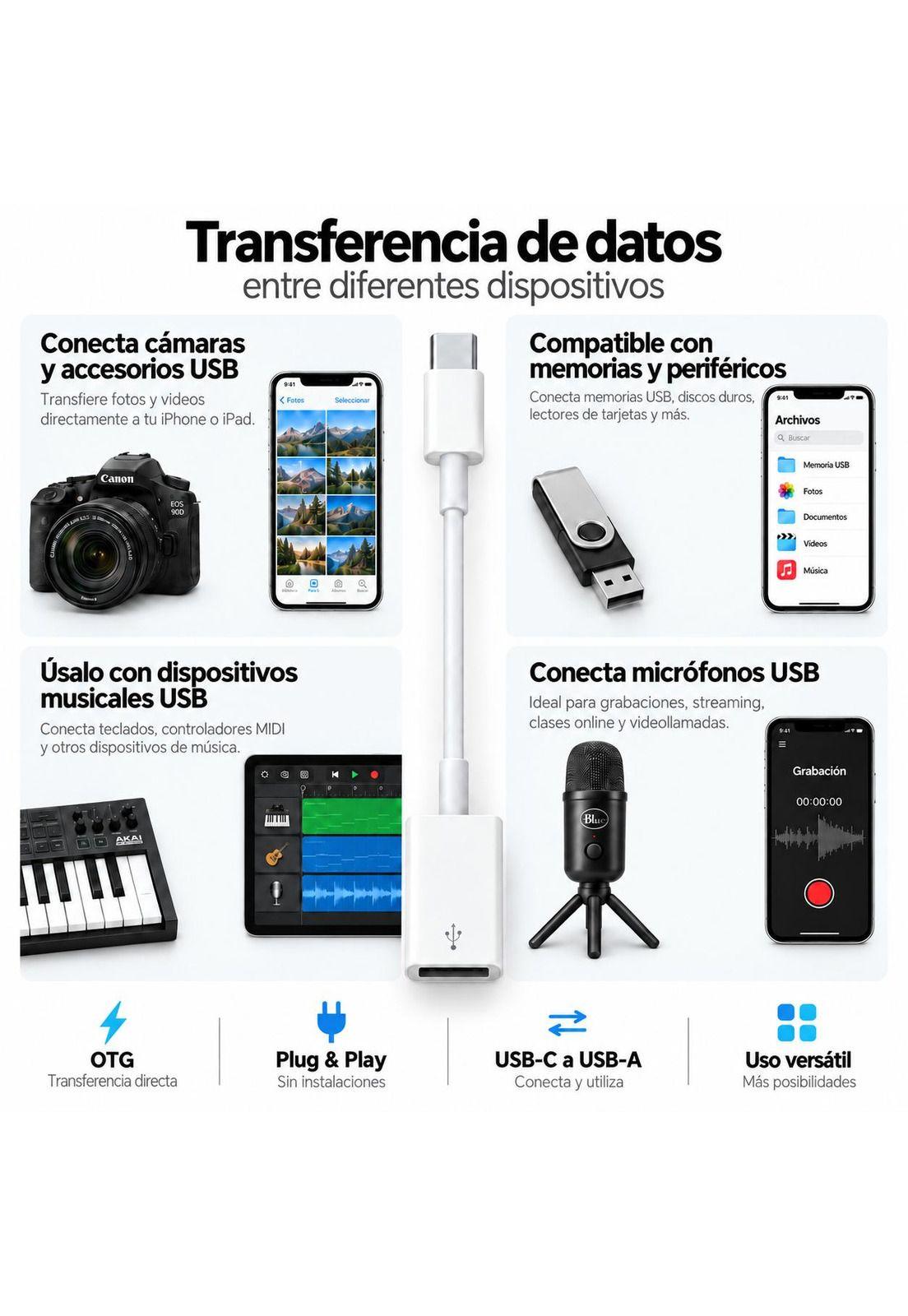 Adaptador Apple USB-C a USB-A OTG Original-4
