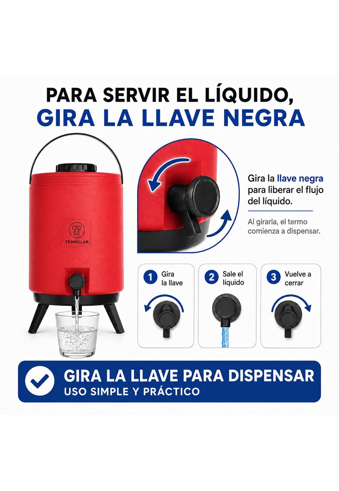 Maxi Termo de 15 Litros Termolar de Alta Eficiencia - Rojo-6