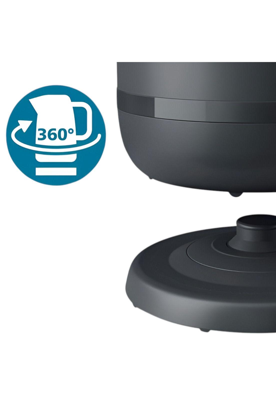Hervidor Philips 1.7 Litros con Base Giratoria de 360° Black-5