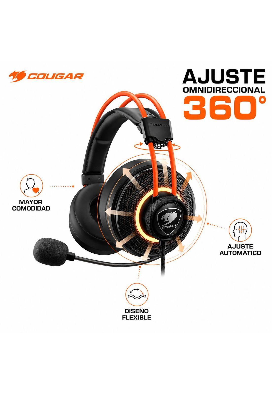 Audifono Cougar Immersa Pro Prix RGB USB 7.1 Multiplataforma-5