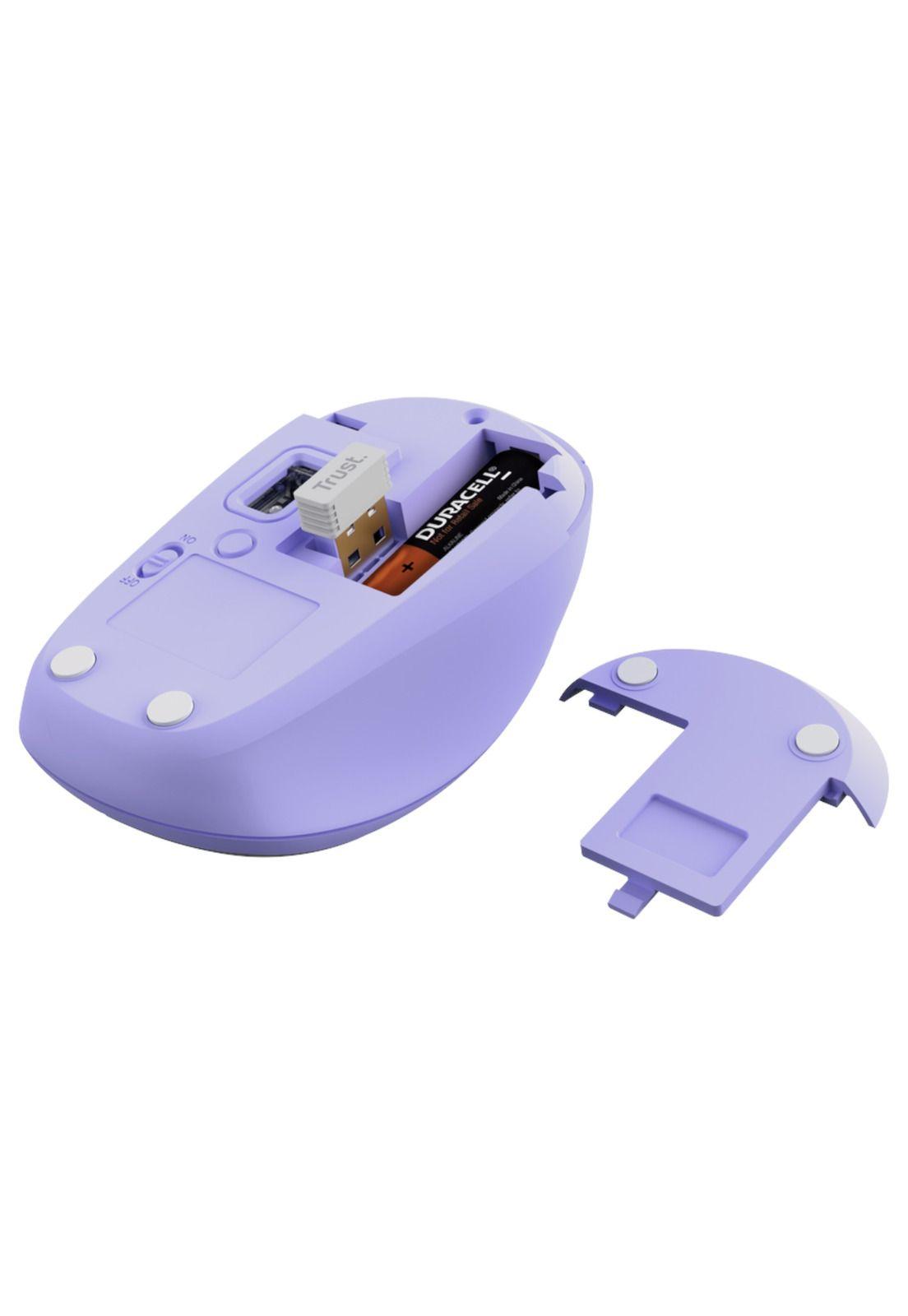 Mouse Inalámbrico Trust YVI+ Purpura Multi-Dispositivos-3