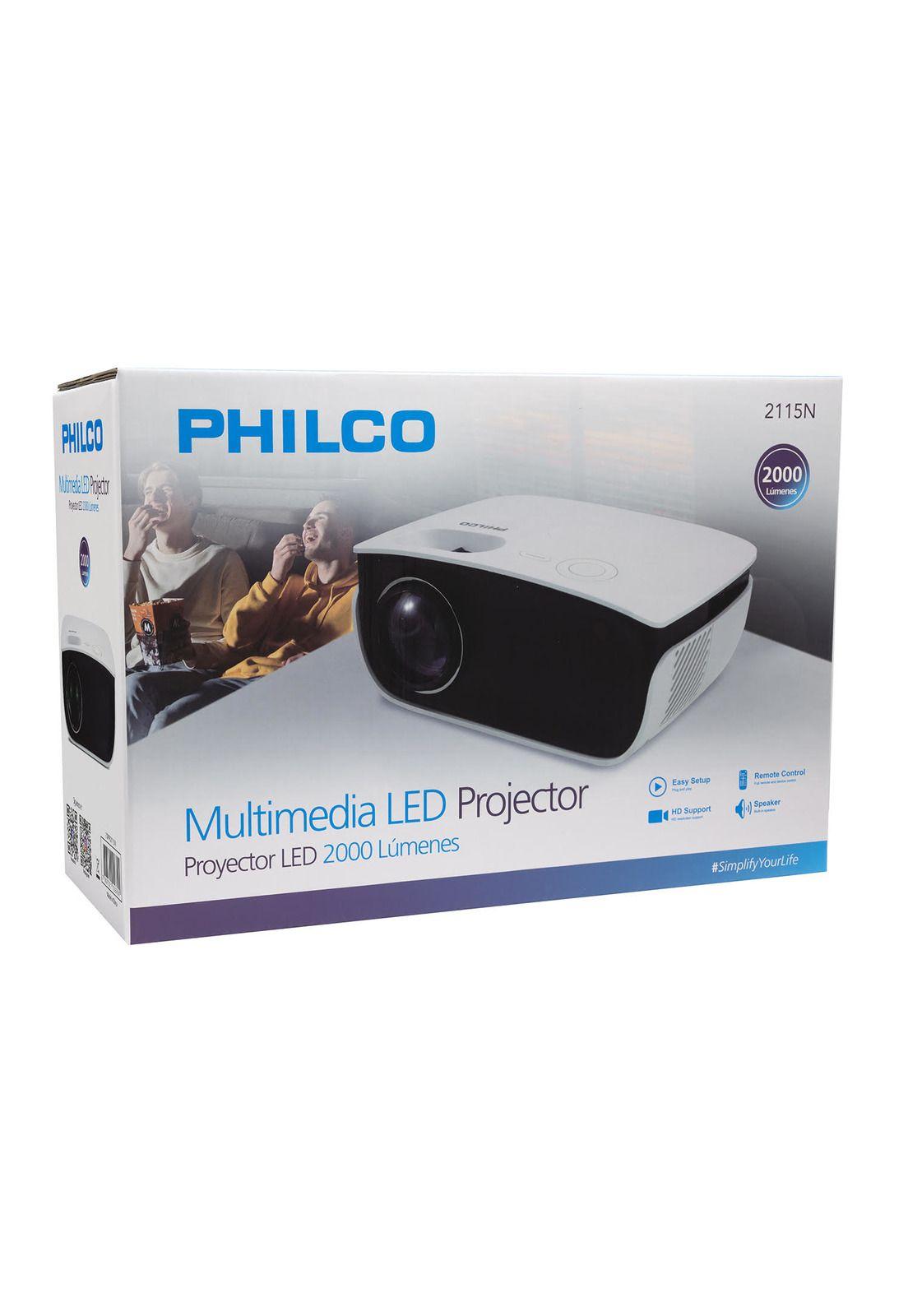 Proyector HD 1280*720p 2000 Lumenes LED con HDMI / USB / AV-6