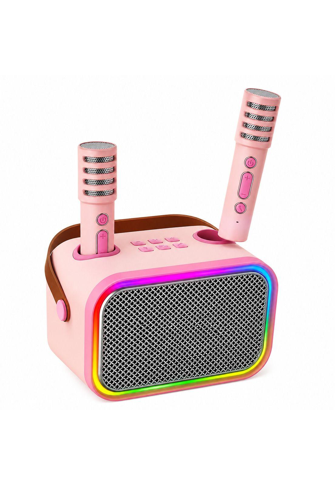 Karaoke Infantil RGB con 2 Micrófonos Inalámbricos Pink My Lil Dual Voice-2