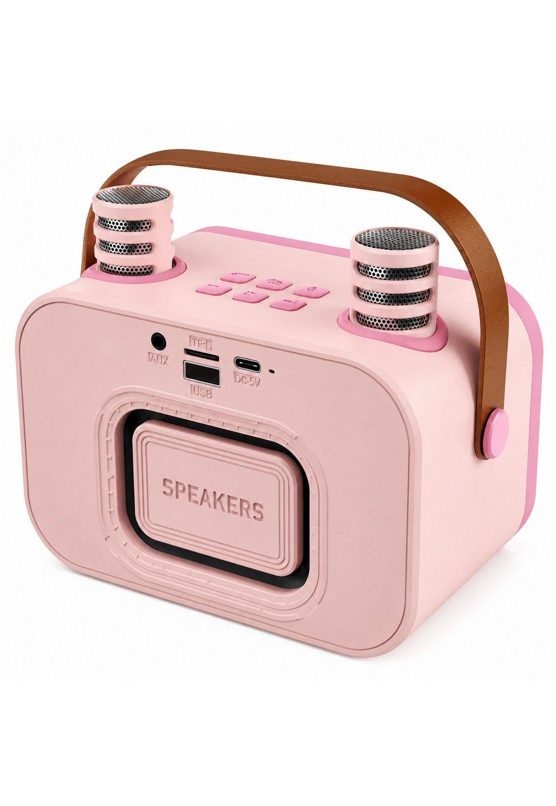 Karaoke Infantil RGB con 2 Micrófonos Inalámbricos Pink My Lil Dual Voice-3