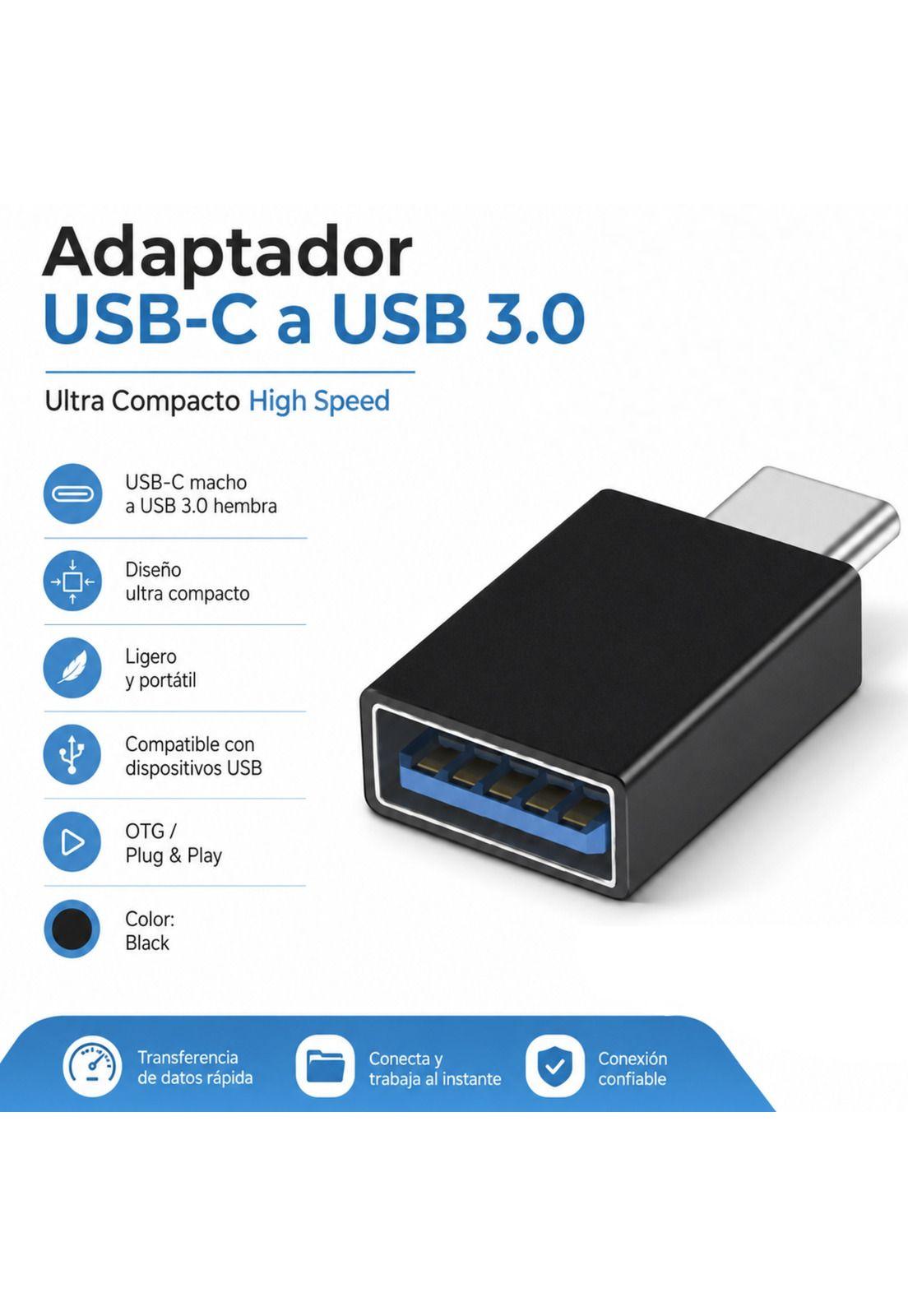 Adaptador USB-C a USB 3.0  Ultra Compacto High Speed  TL360 / Y-A025CGY-4