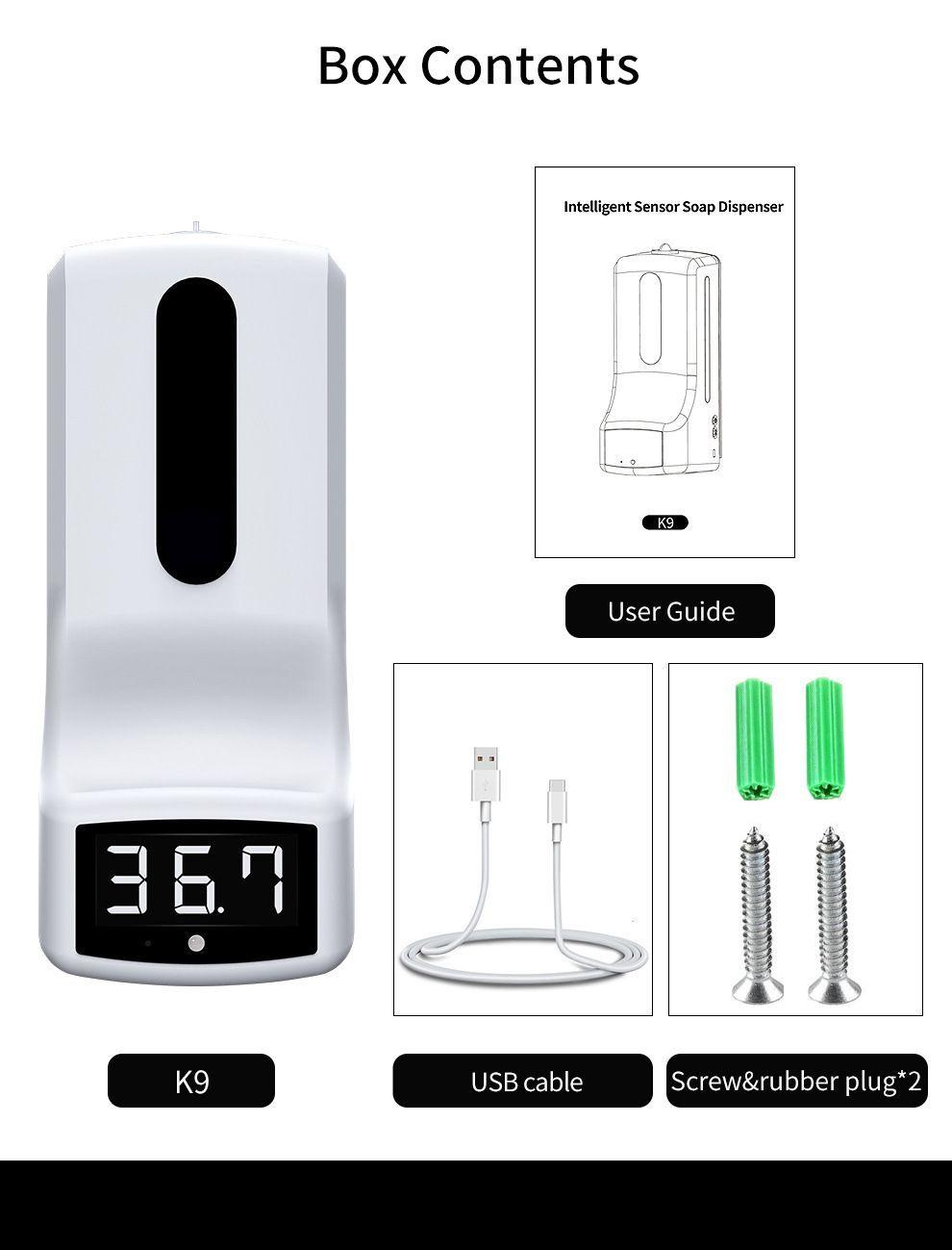 Dispensador Termòmetro K9 Con Sensor Inteligente-4