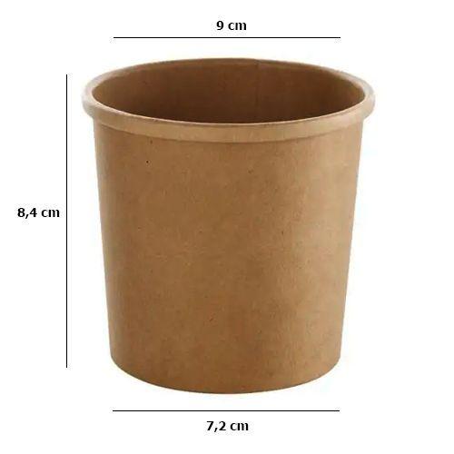 Pote Kraft Con Tapa 12oz (50 Unidades)-2